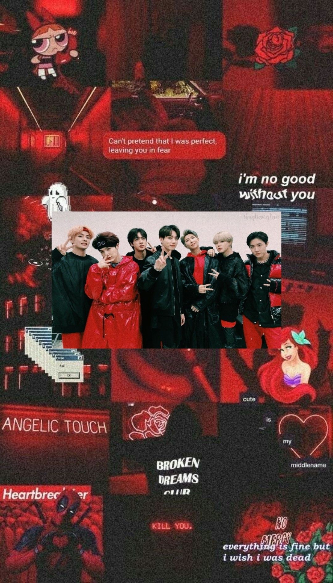 BTS red aesthetic lockscreen. Red aesthetic, Trendy wallpaper, Bts wallpaper