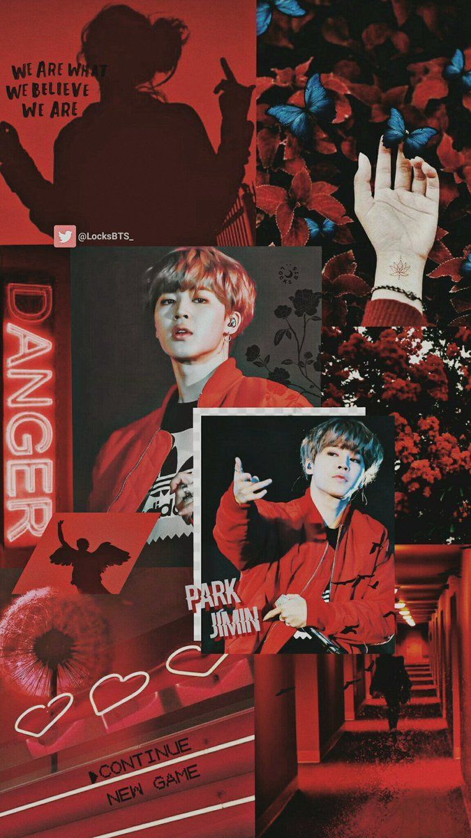 Jimin Red Aesthetic Wallpaper