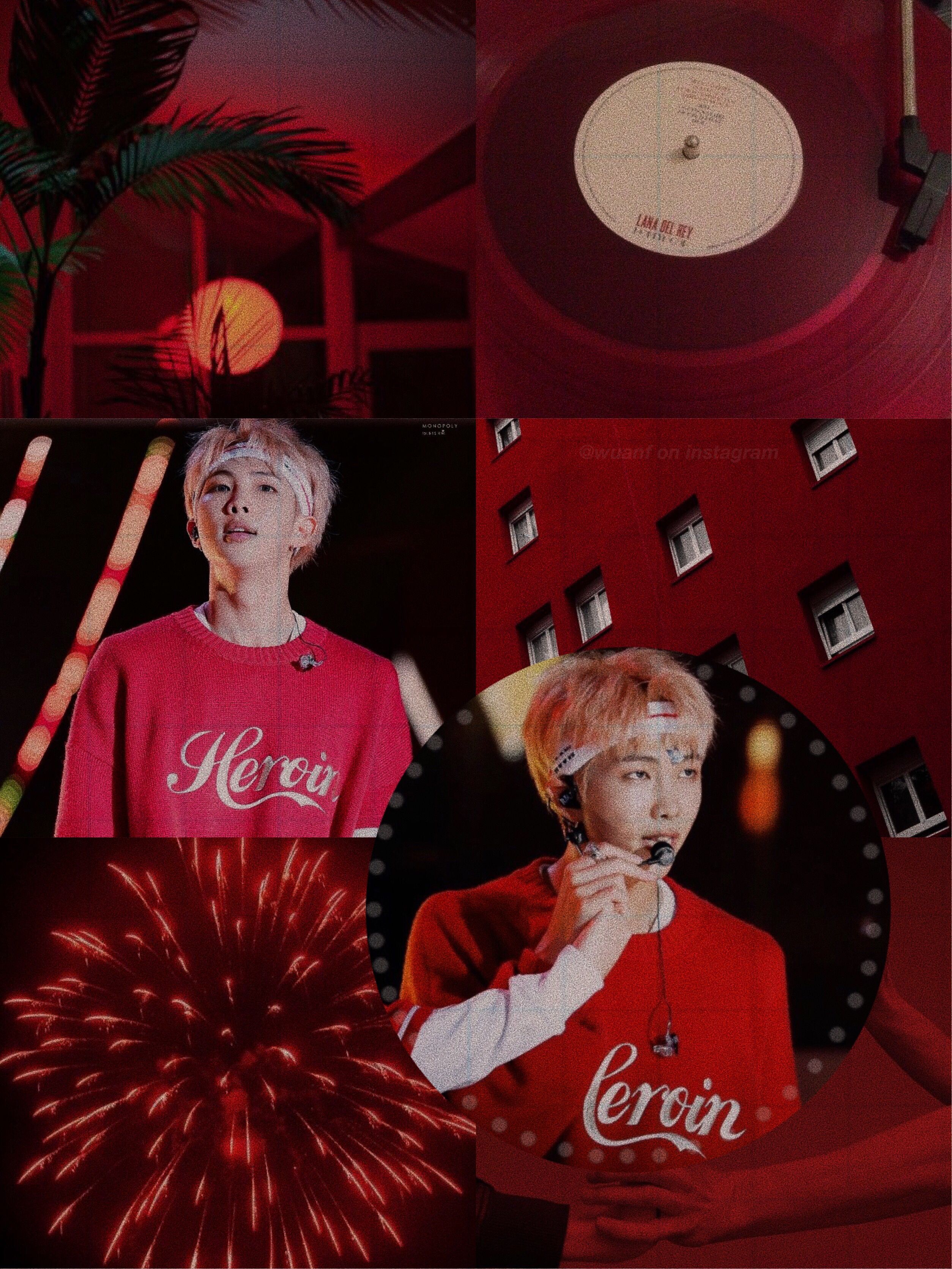 Red BTS Aesthetic Wallpaper