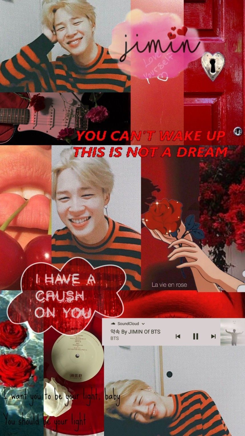 Jimin Red Aesthetic Wallpaper