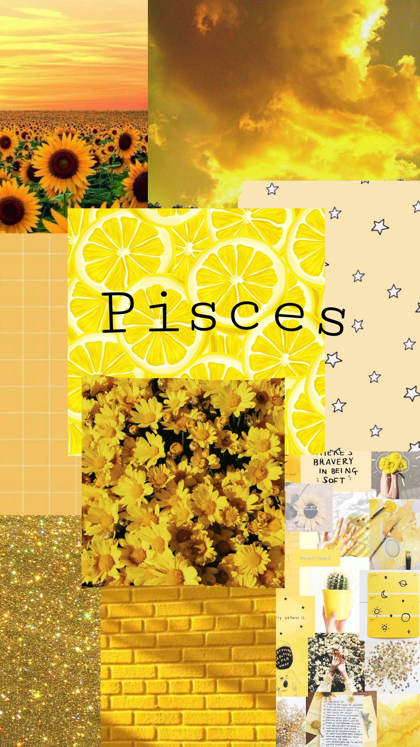 yellow pisces wallpaper cute Image by