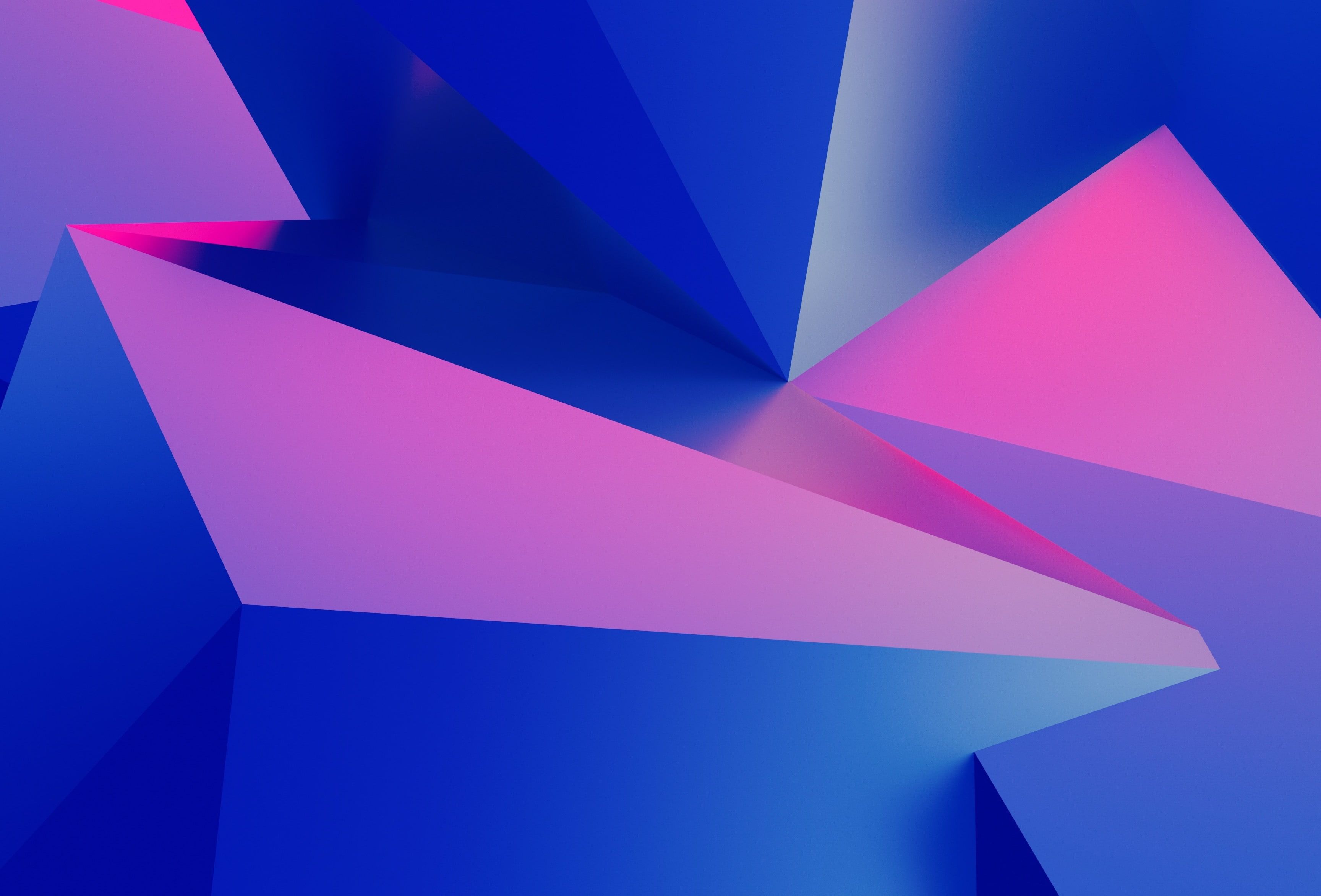 4K #Pink #Geometric #Blue D #Triangles K #wallpaper #hdwallpaper # desktop. iPad wallpaper, Abstract, Wallpaper