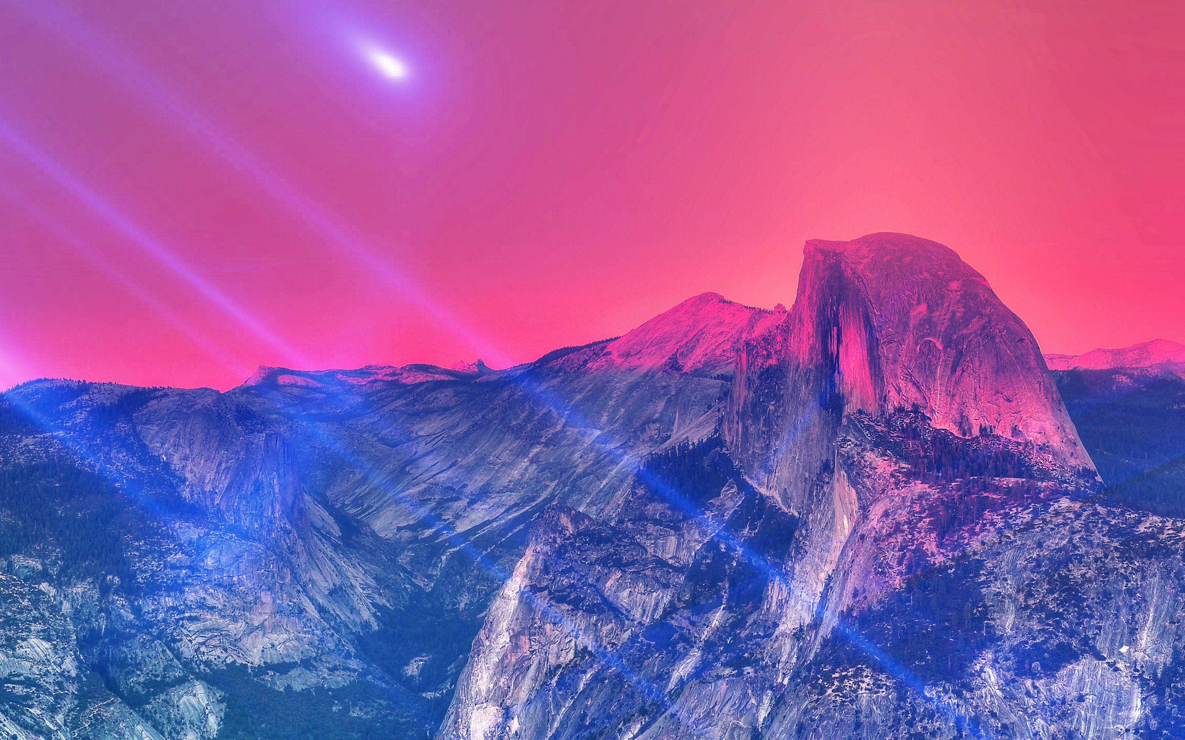 Pink And Blue Mountains HD Wallpaper