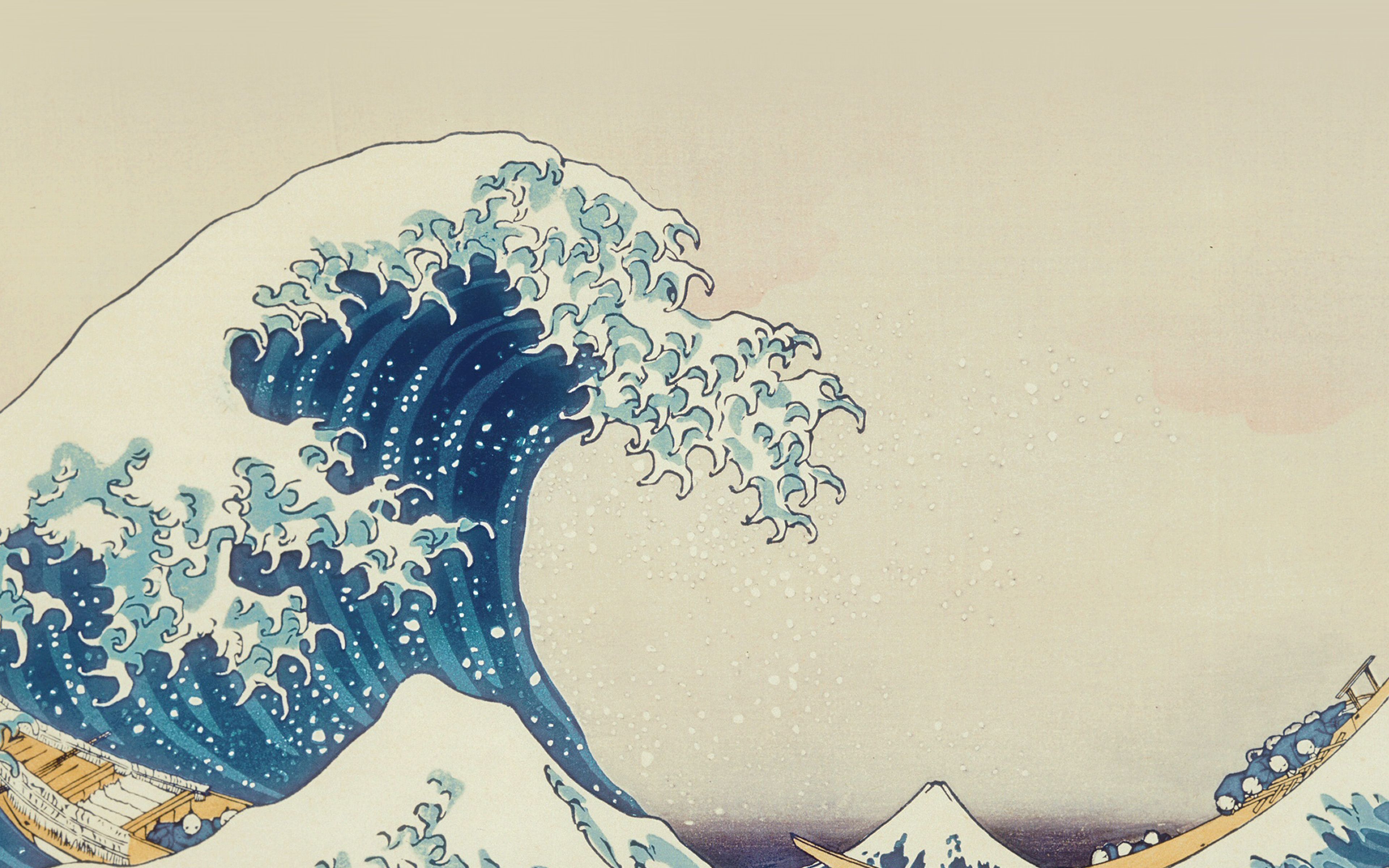 Wave Art Hokusai Painting Classic Art Illustration Wallpaper