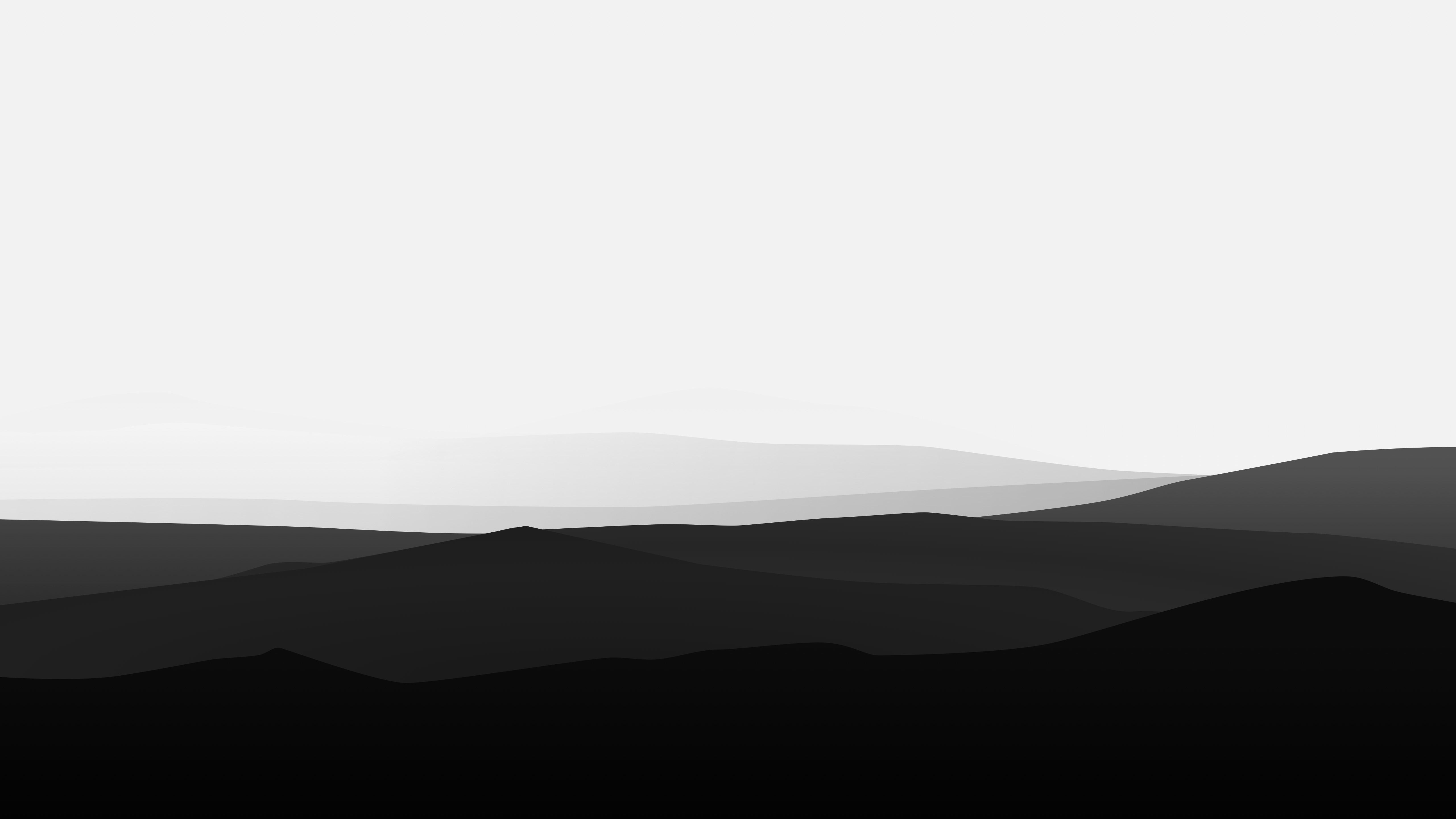 Minimalist Mountains Black And White 5k HD 4k Wallpaper, Image, Background, Photo and Picture