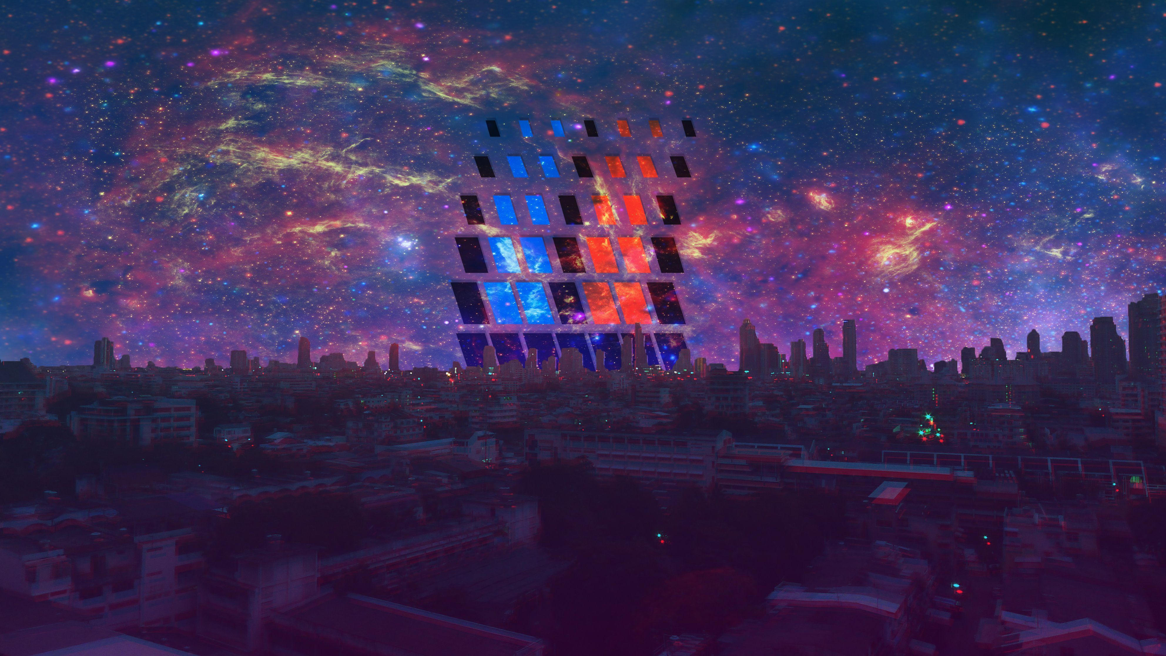 Bangkok Night Sky 4K wallpaper