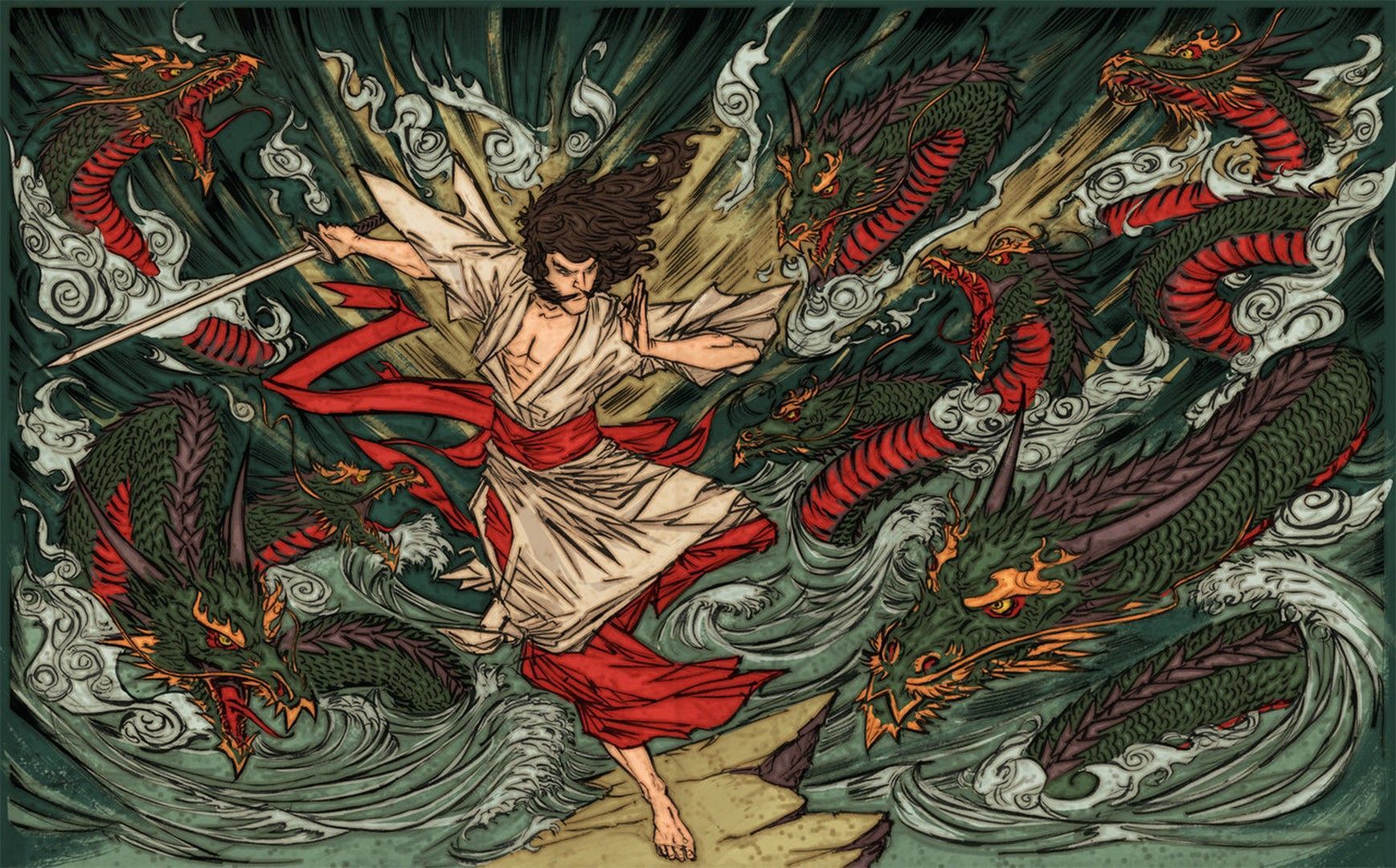 Pin em Mythical creatures in Japanese mythology wallpapers.