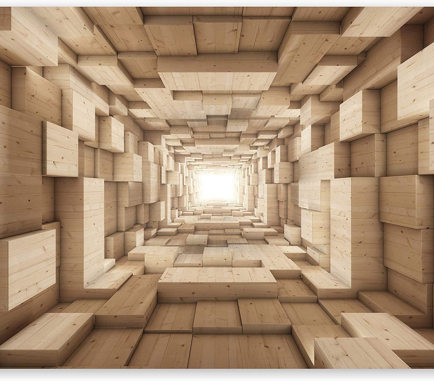 Wallpaper 3D Wall Mural Large Custom 3D Wood Color, 150Cmx105Cm Woven Living Room Bedroom Home Decoration- HD Print Modern Decorative Poster Picture Photo: Home Improvement