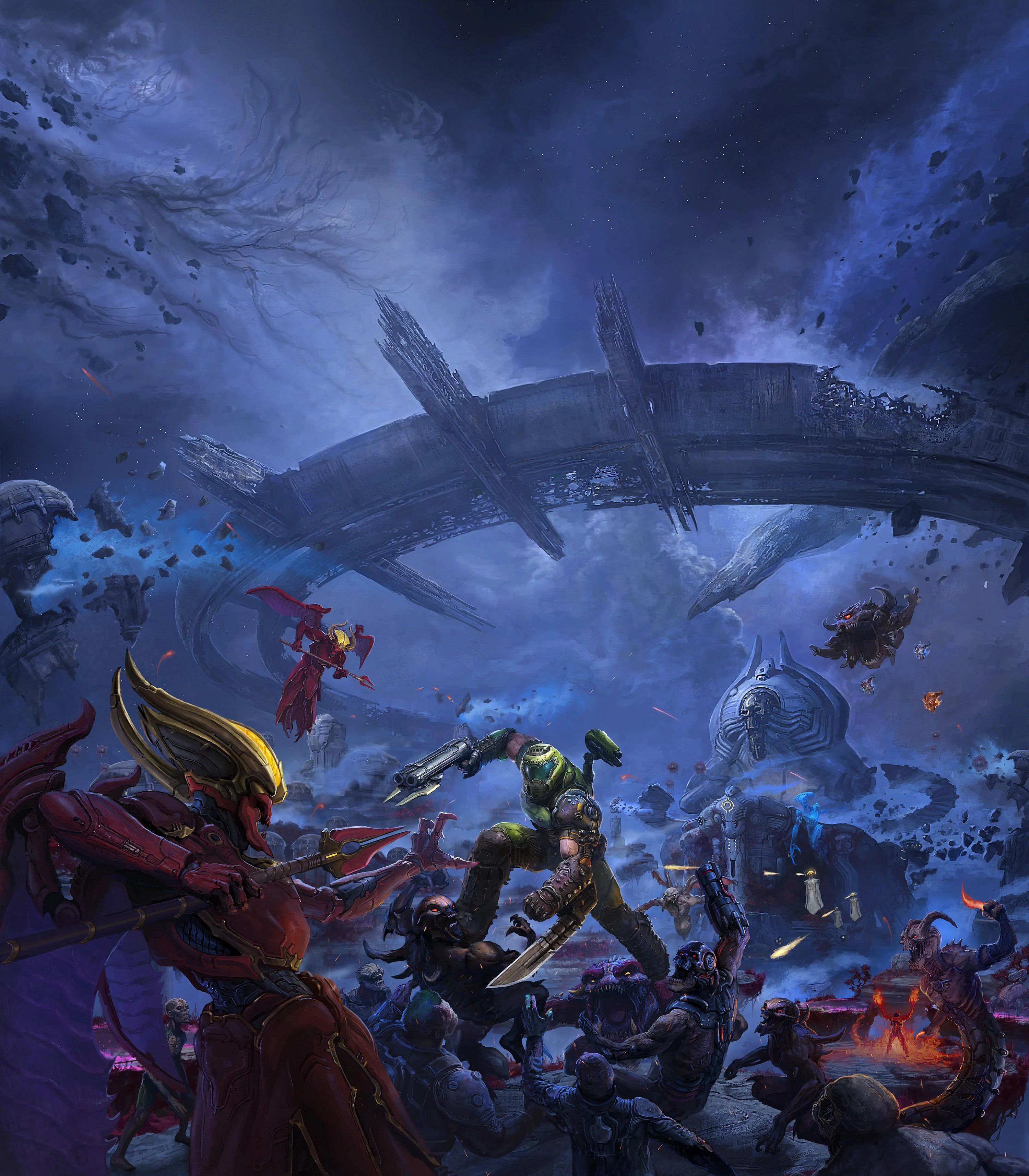 That's mighty fine art for Doom Eternal: The Ancient Gods