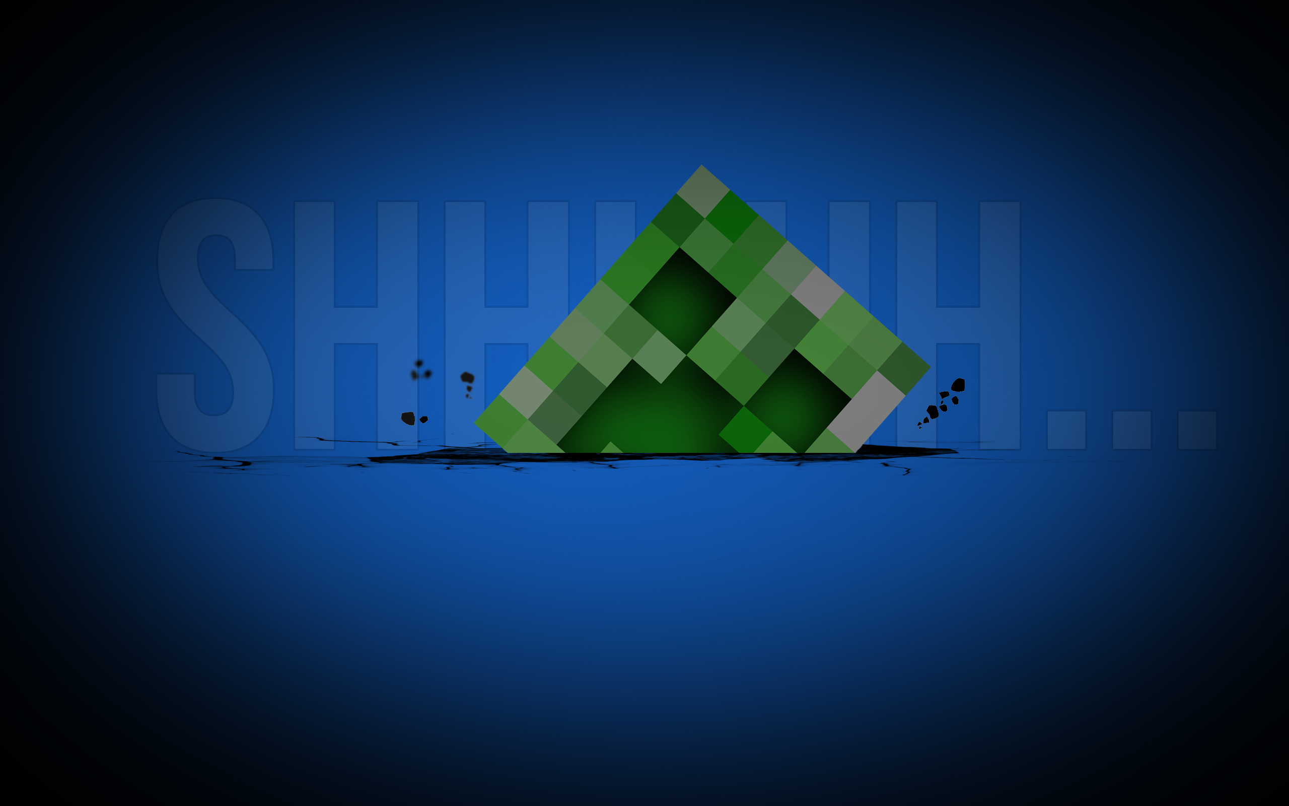 Minecraft Blue Creeper Wallpaper