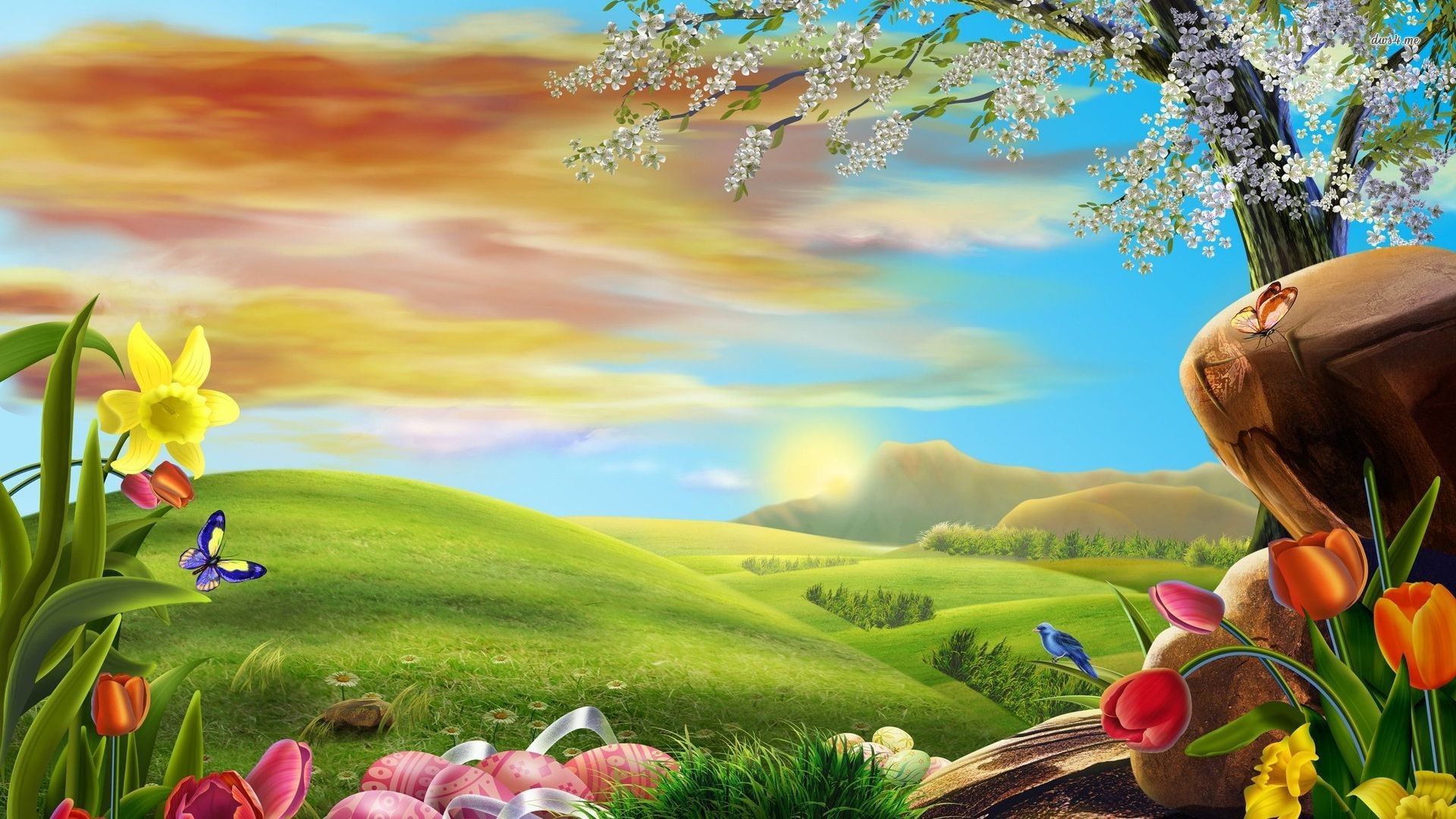 Cartoon Landscape Wallpaper HD