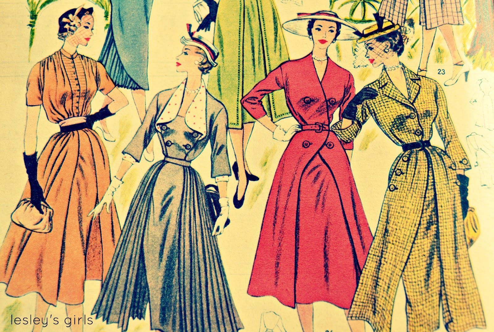 vintage girl fashion wallpaper