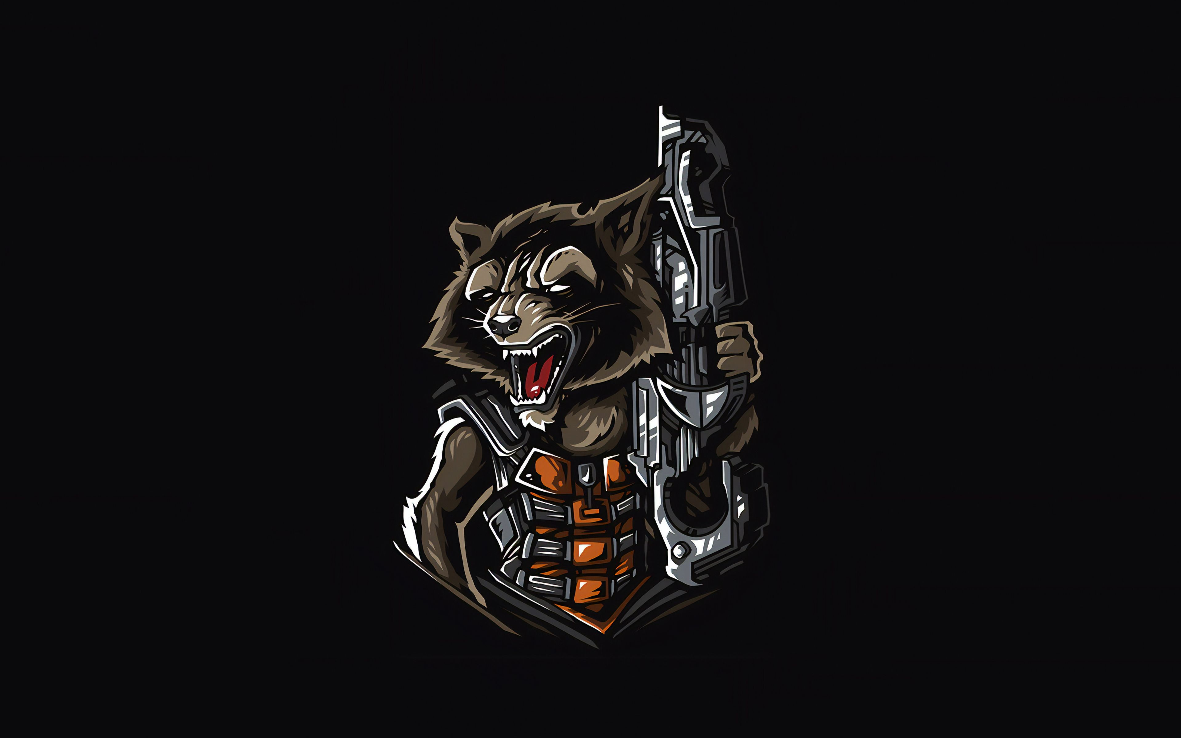 Rocket Raccoon Minimalism 4k 4k HD 4k Wallpaper, Image, Background, Photo and Picture