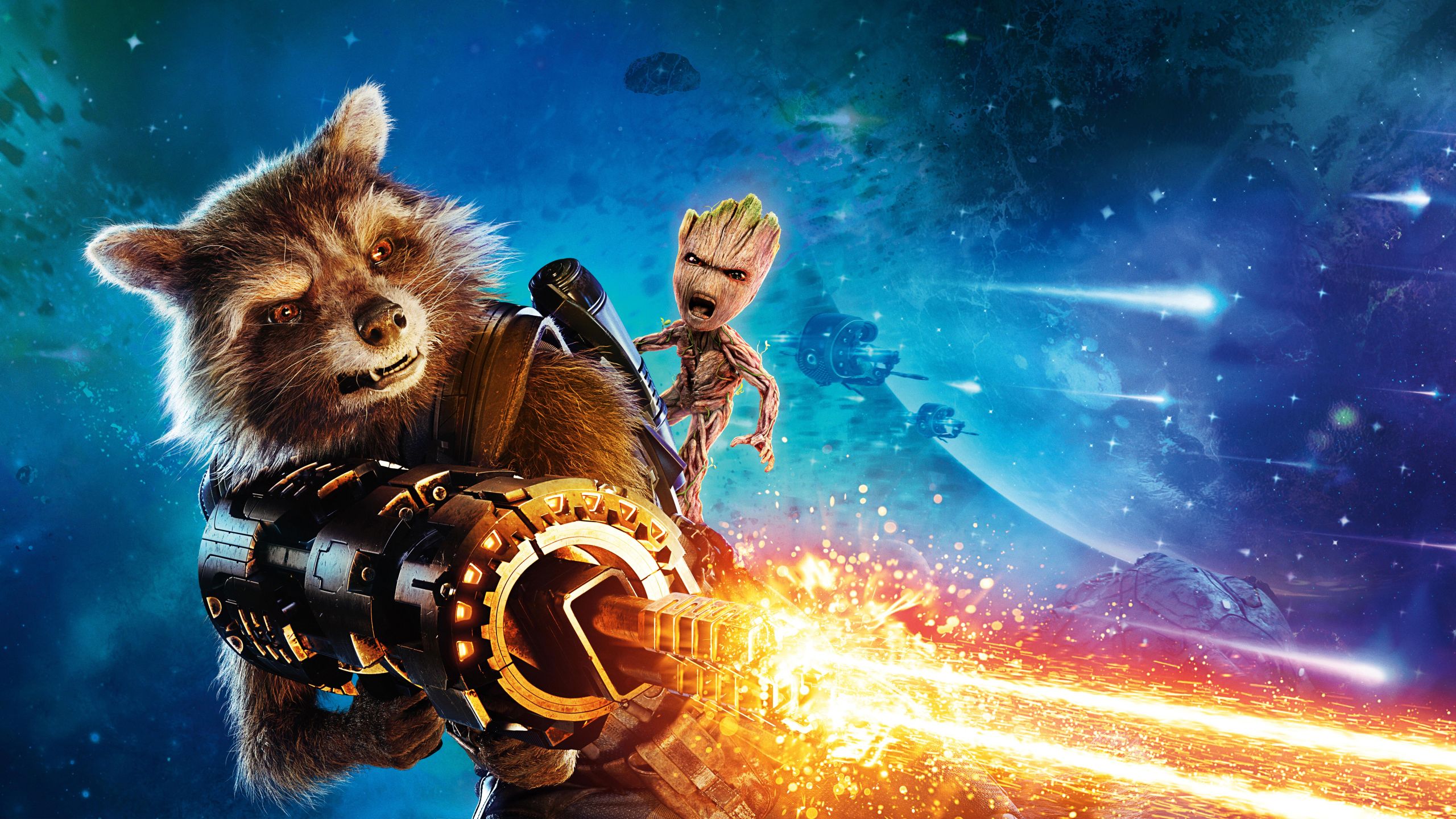 Desktop Wallpaper Baby Groot And Rocket Raccoon, Guardians Of The Galaxy Vol Movie, 4k, 8k, HD Image, Picture, Background, Rrwigd