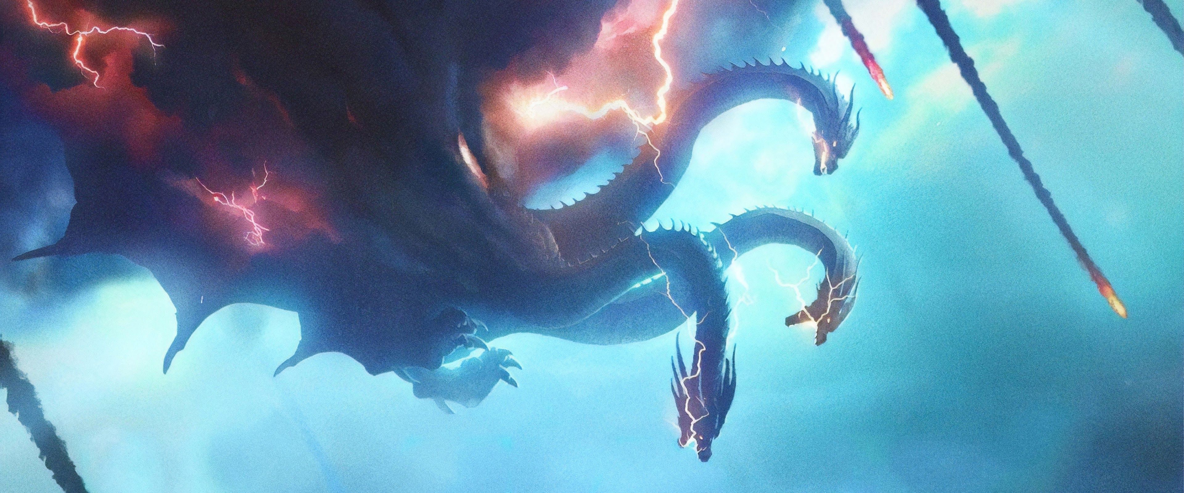 King Ghidorah Godzilla: King of the Monsters 4K Wallpaper