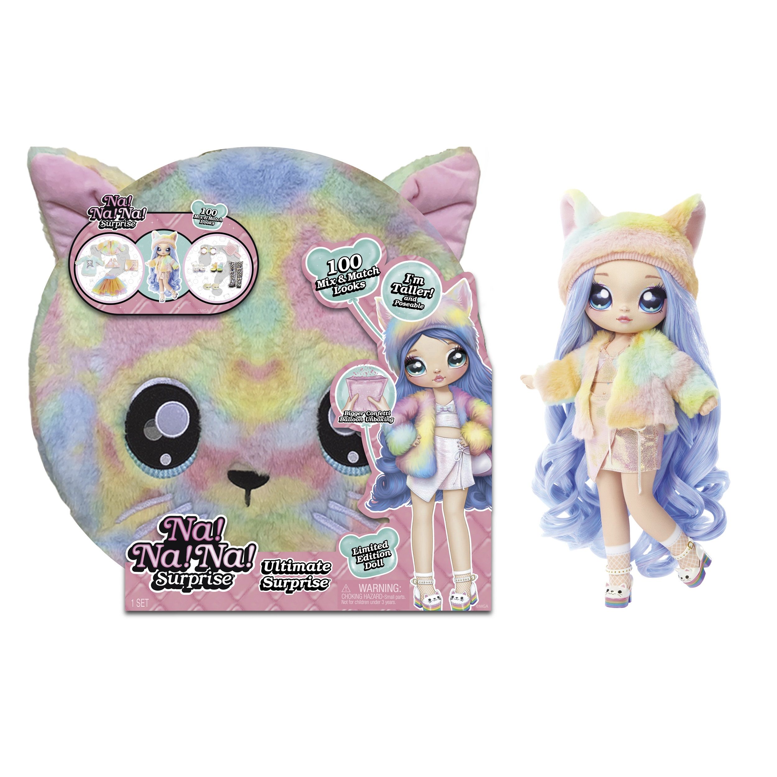 Na! Na! Na! Surprise Ultimate Surprise Rainbow Kitty with New Taller Doll and Mix & Match Looks