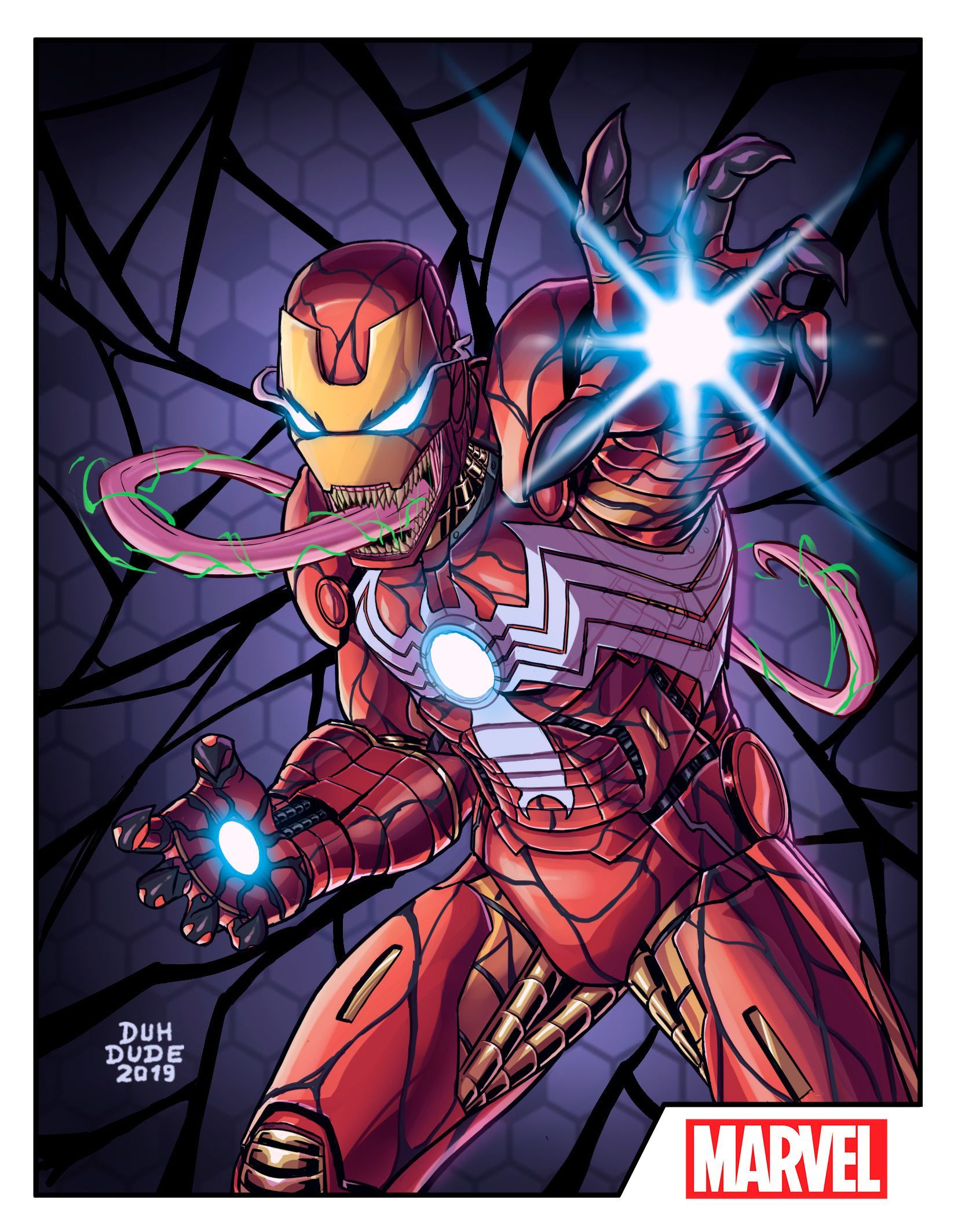 Venomized Iron Man. Marvel comics wallpaper, Iron man cartoon, Iron man art
