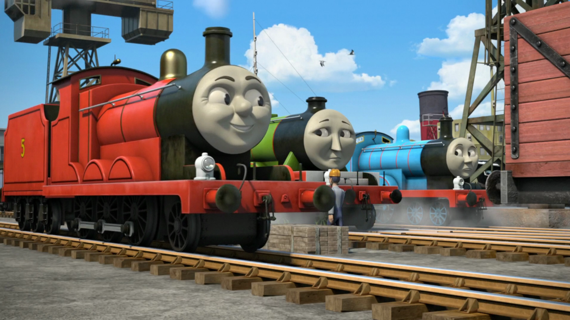 The Three Mix Traffic Engines, James, Henry and Edward. Thomas and friends, Thomas and his friends, Thomas the tank engine