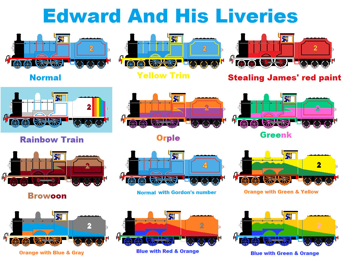 Edward And His Liveries the Tank Engine Fan Art