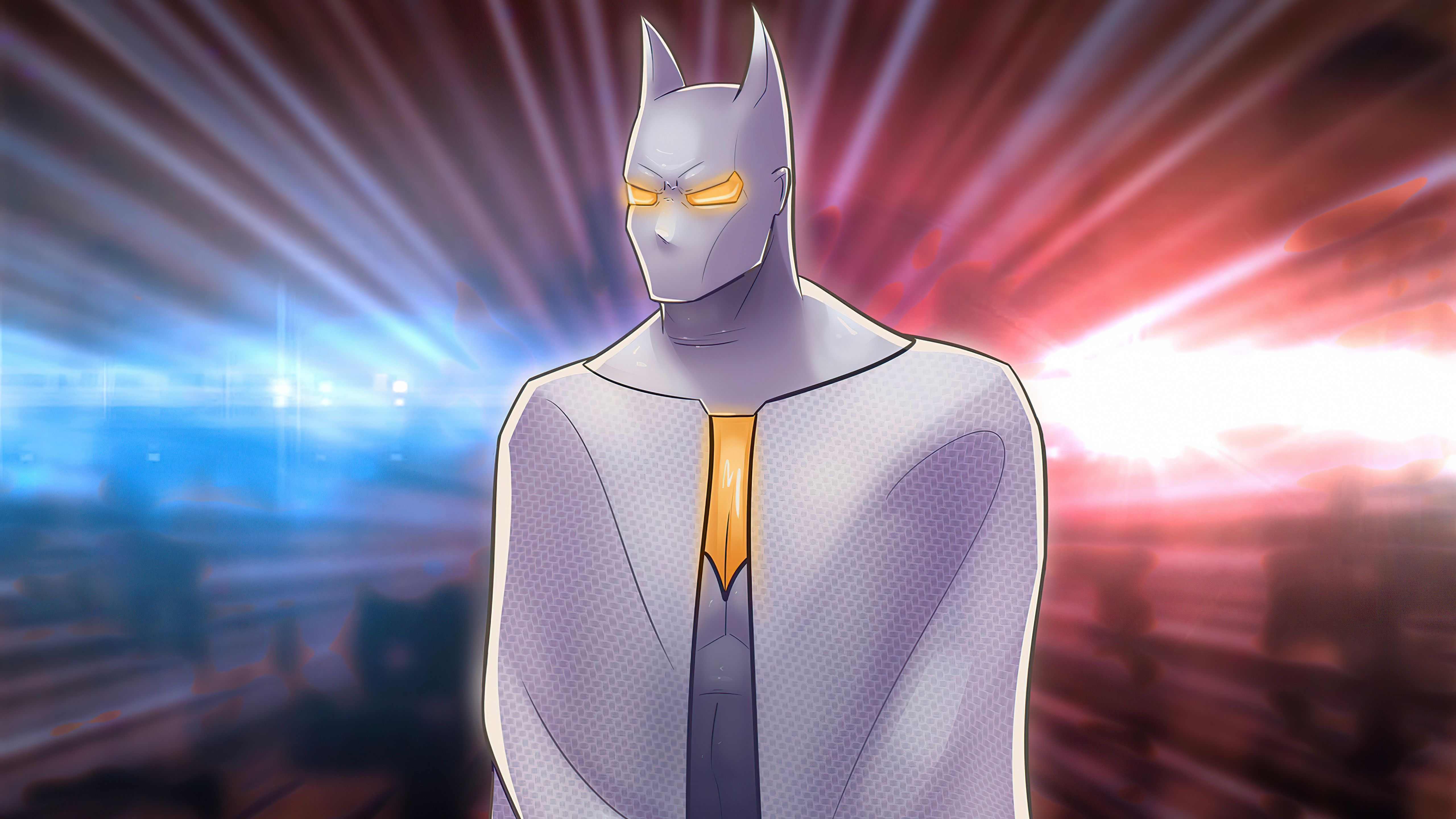 Batman White Gold Suit 4k 5k HD 4k Wallpaper, Image, Background, Photo and Picture