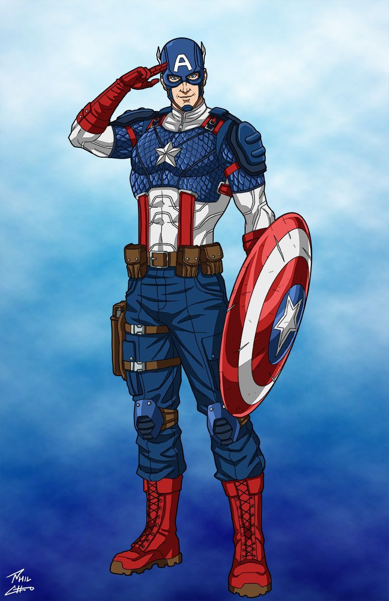 Captain America Commission By Phil Cho. Captain America Art, Captain America Comic Art, Captain America Wallpaper