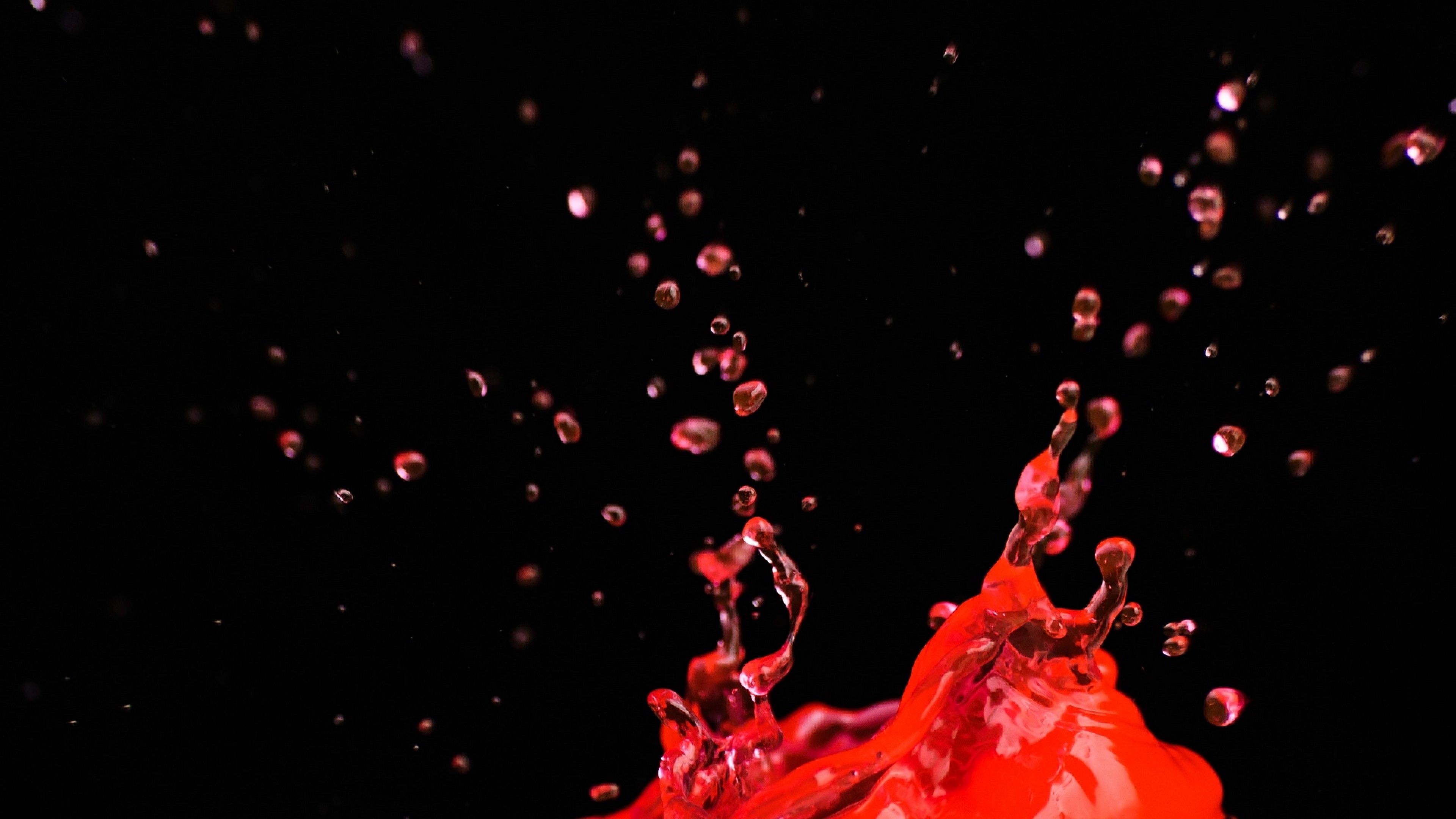 Red liquid splash HD Wallpaper 4K Ultra HD