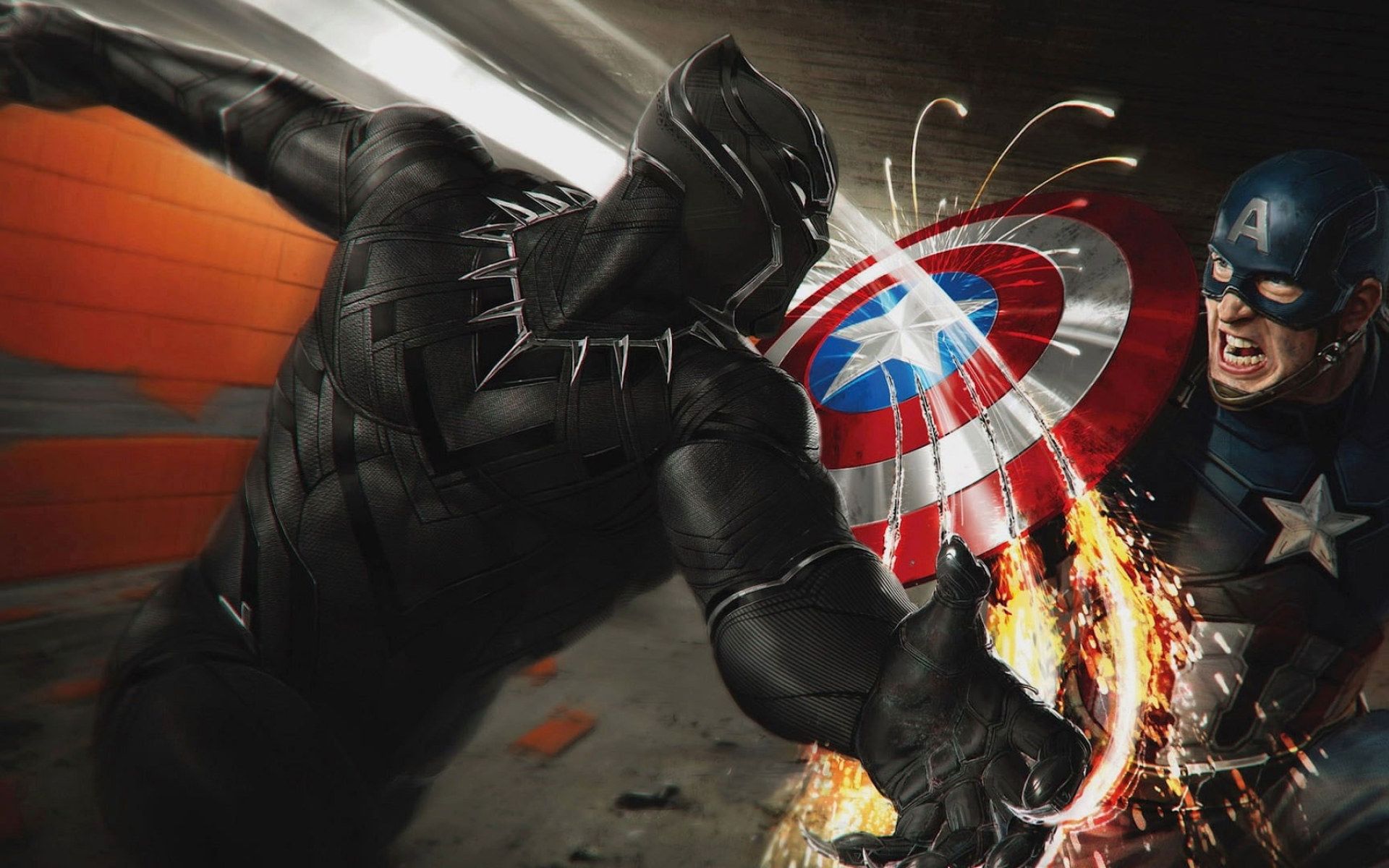 Wallpaper Captain America Illustration, Marvel Black Panther • Wallpaper For You HD Wallpaper For Desktop & Mobile