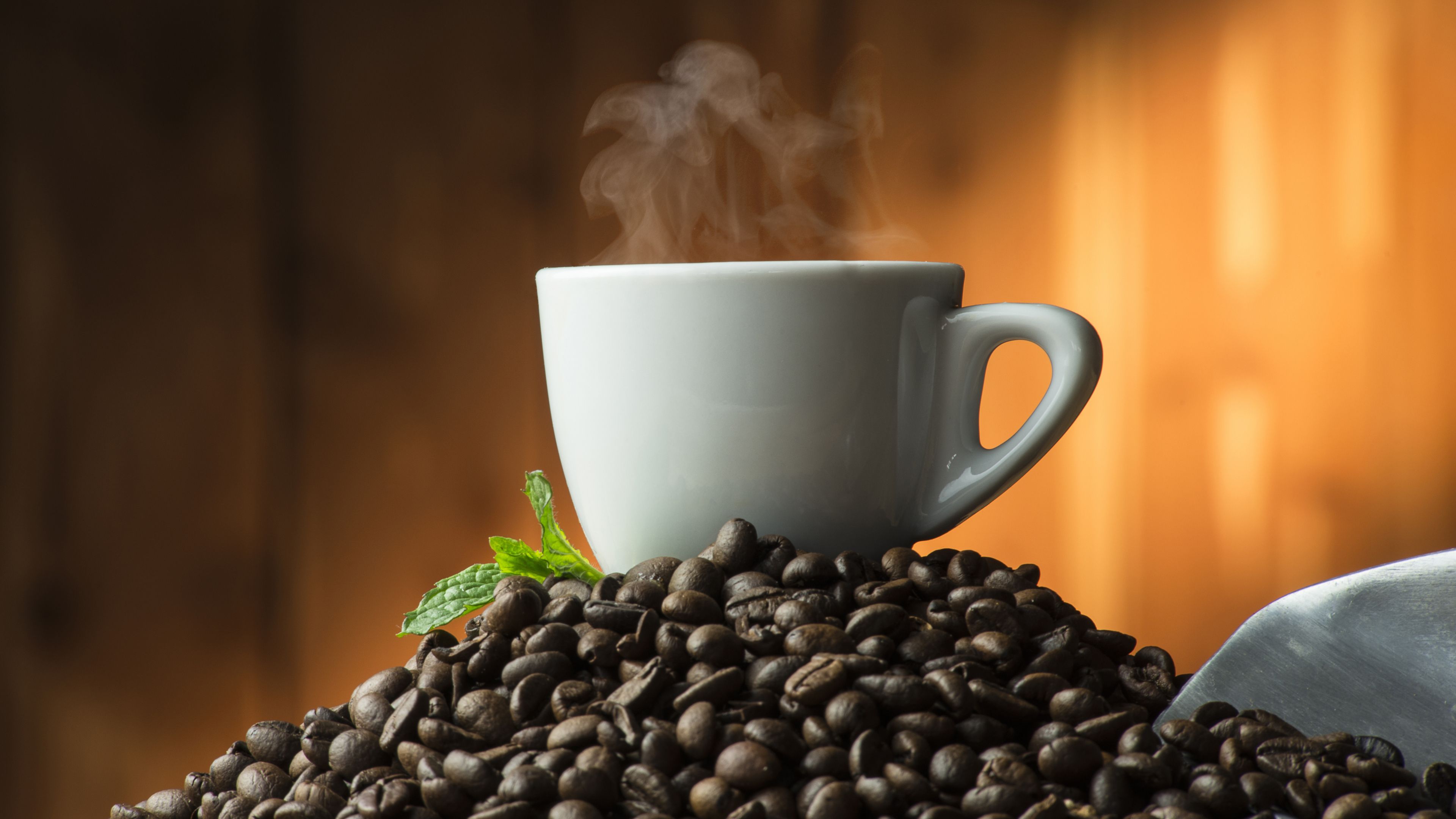 Download 3840x2160 wallpaper coffee cup, smoke, beans, 4k, uhd 16: widescreen, 3840x2160 HD image, background, 18404