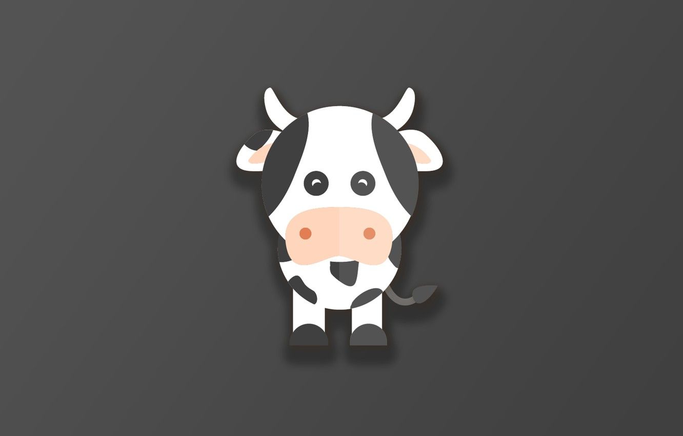 Cute Cartoon Cow Wallpaper