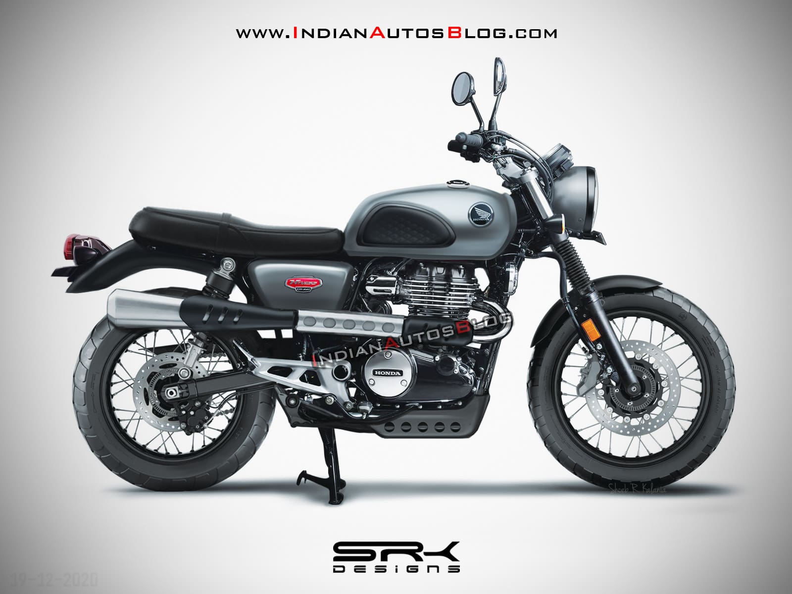 Honda H'Ness CB350 Digitally Reimagined As A Scrambler Motorcycle