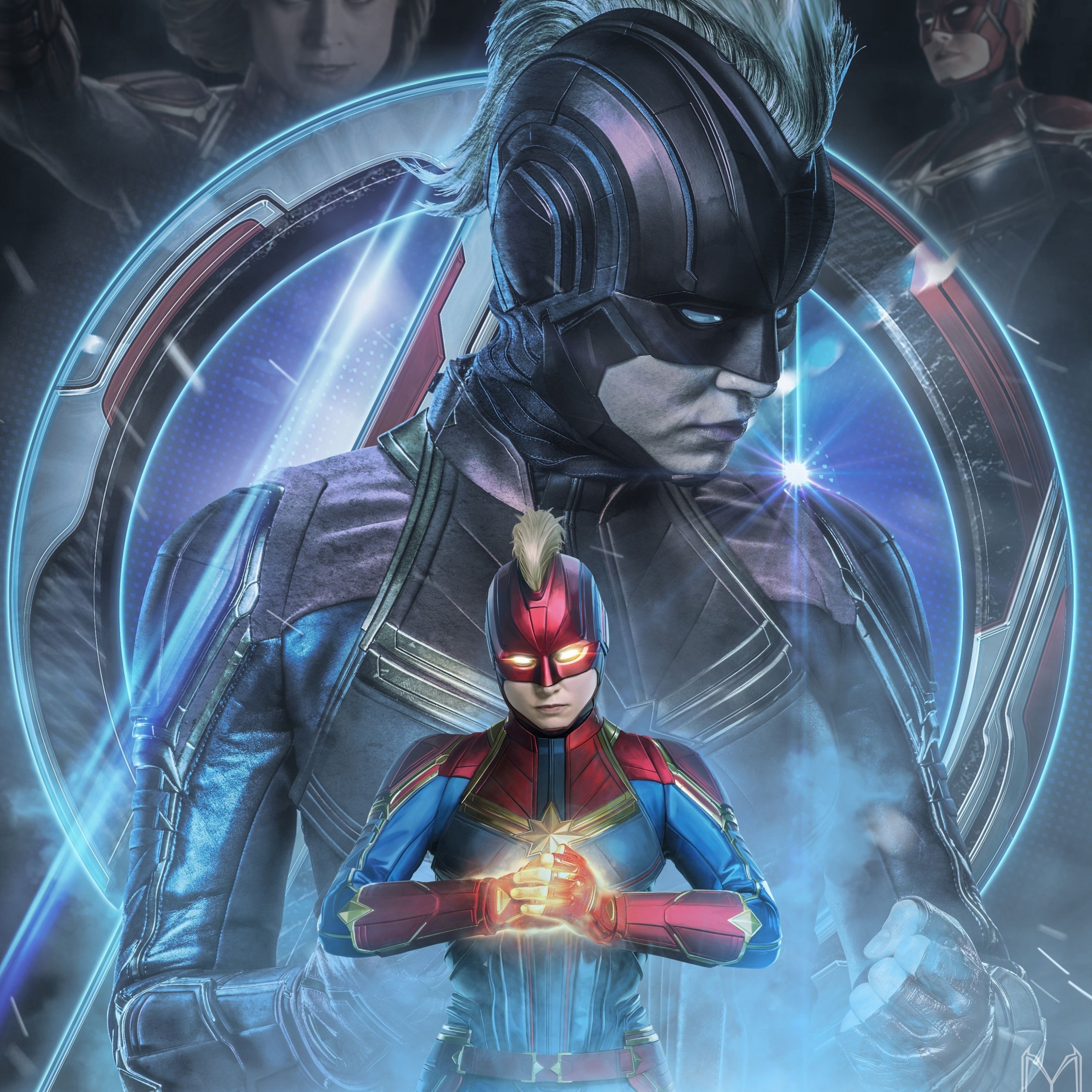 Download 2932x2932 wallpaper avengers: endgame, captain marvel, movie poster, art, ipad pro retina, 2932x2932 HD image, background, 19962
