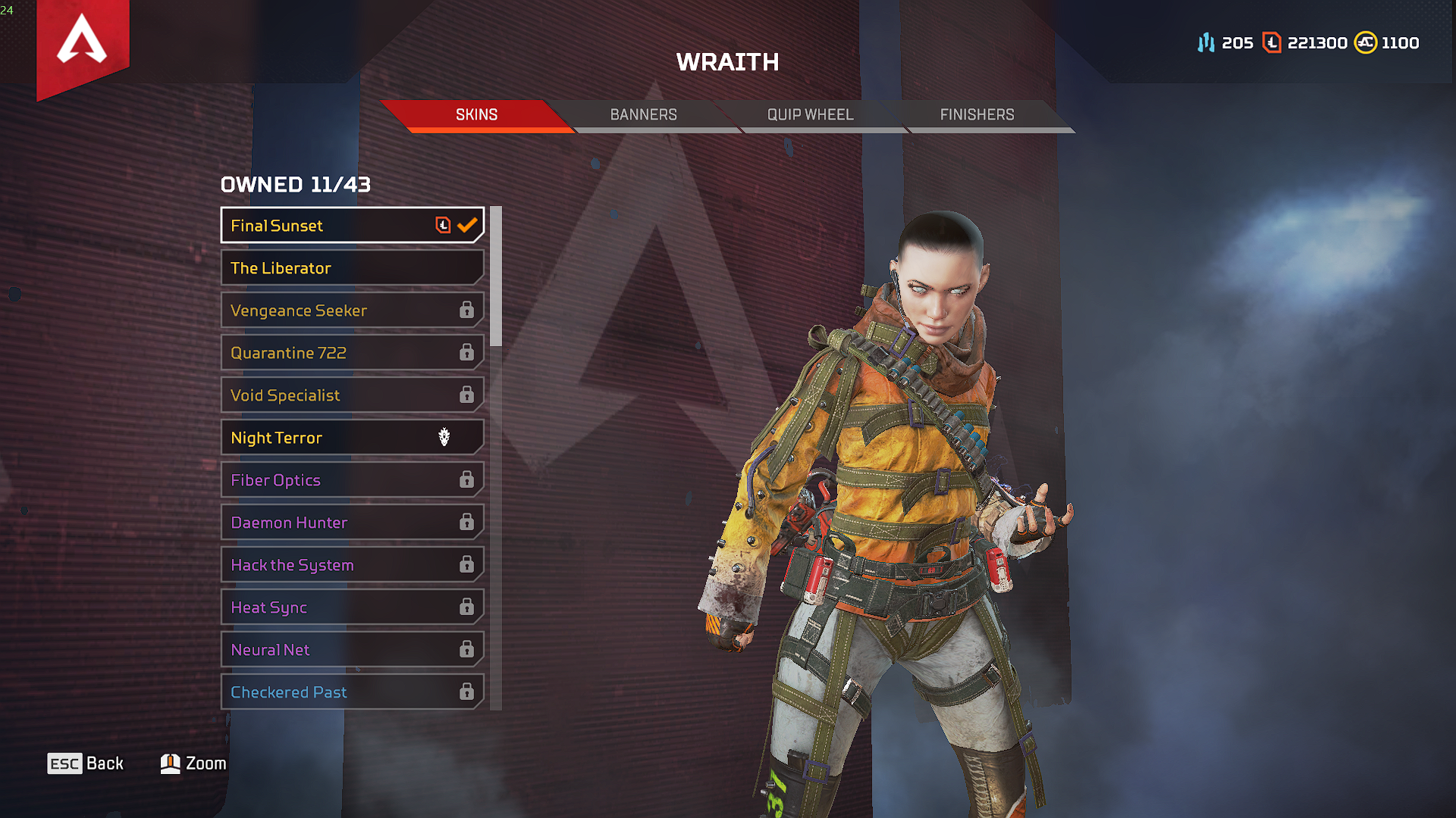 Final Sunset Wraith Apex Legends Wallpapers Wallpaper Cave