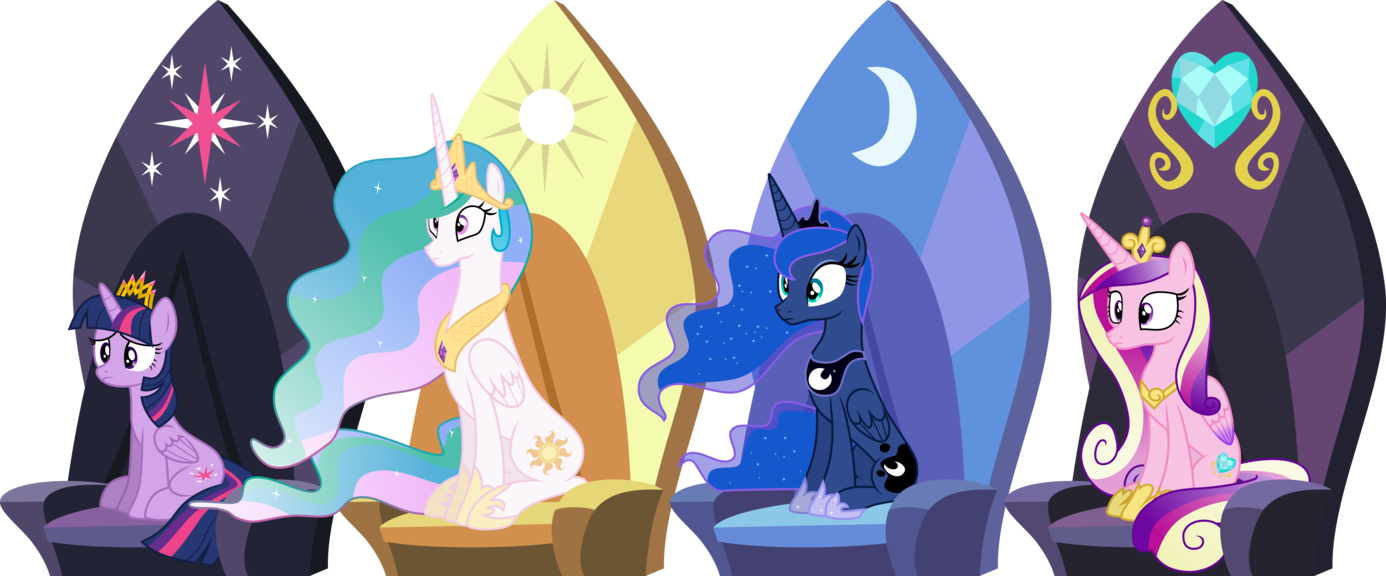 The Four Princesses. My little pony twilight, My little pony picture, Mlp my little pony