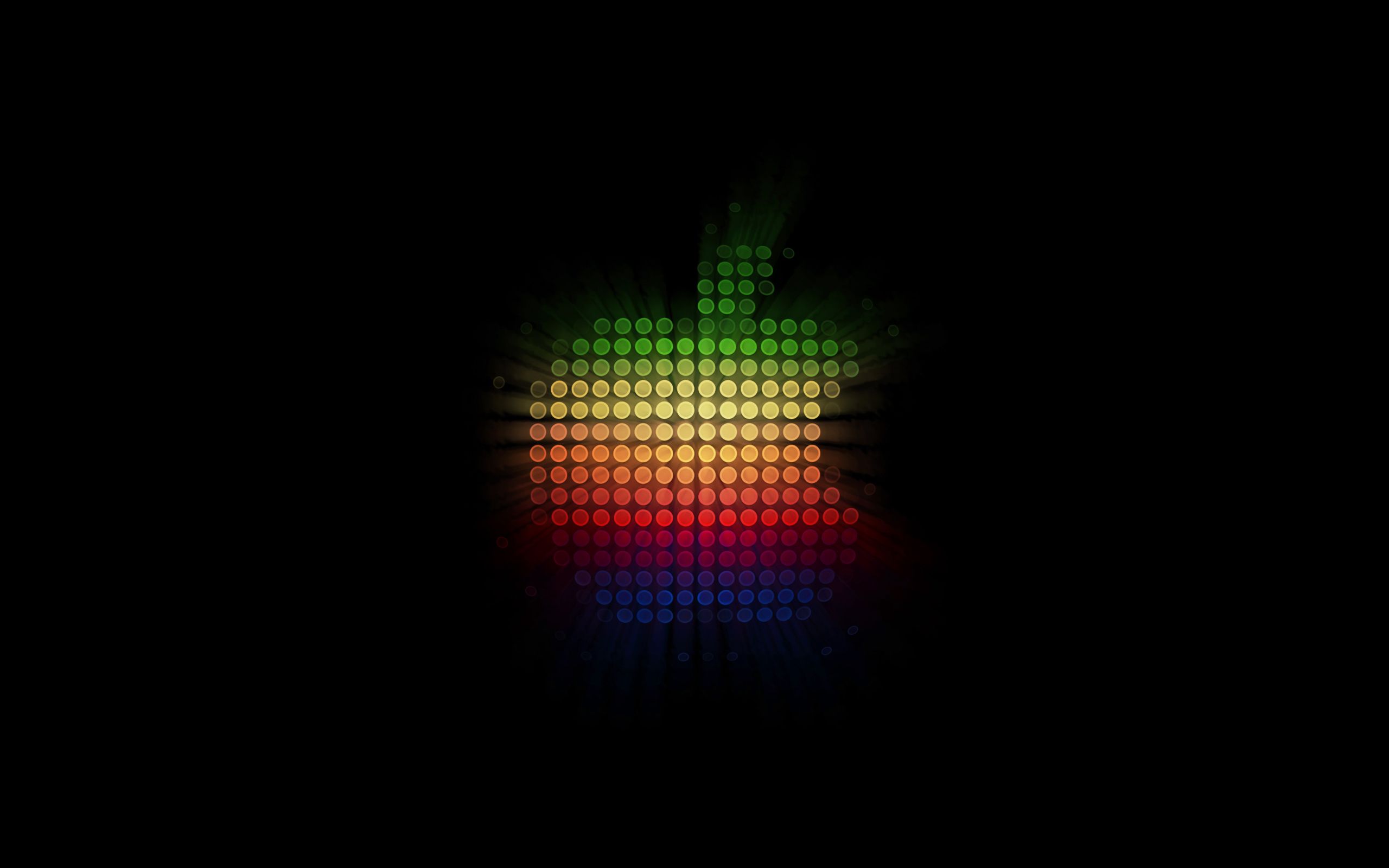 Apple logo 4K Wallpaper, Colorful, Abstract, Black background, Technology