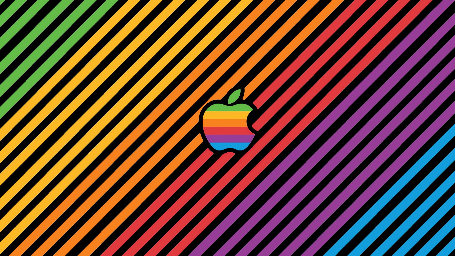 Desktop wallpaper apple inc, colorful logo, stripes, HD image, picture, background, 3391ca