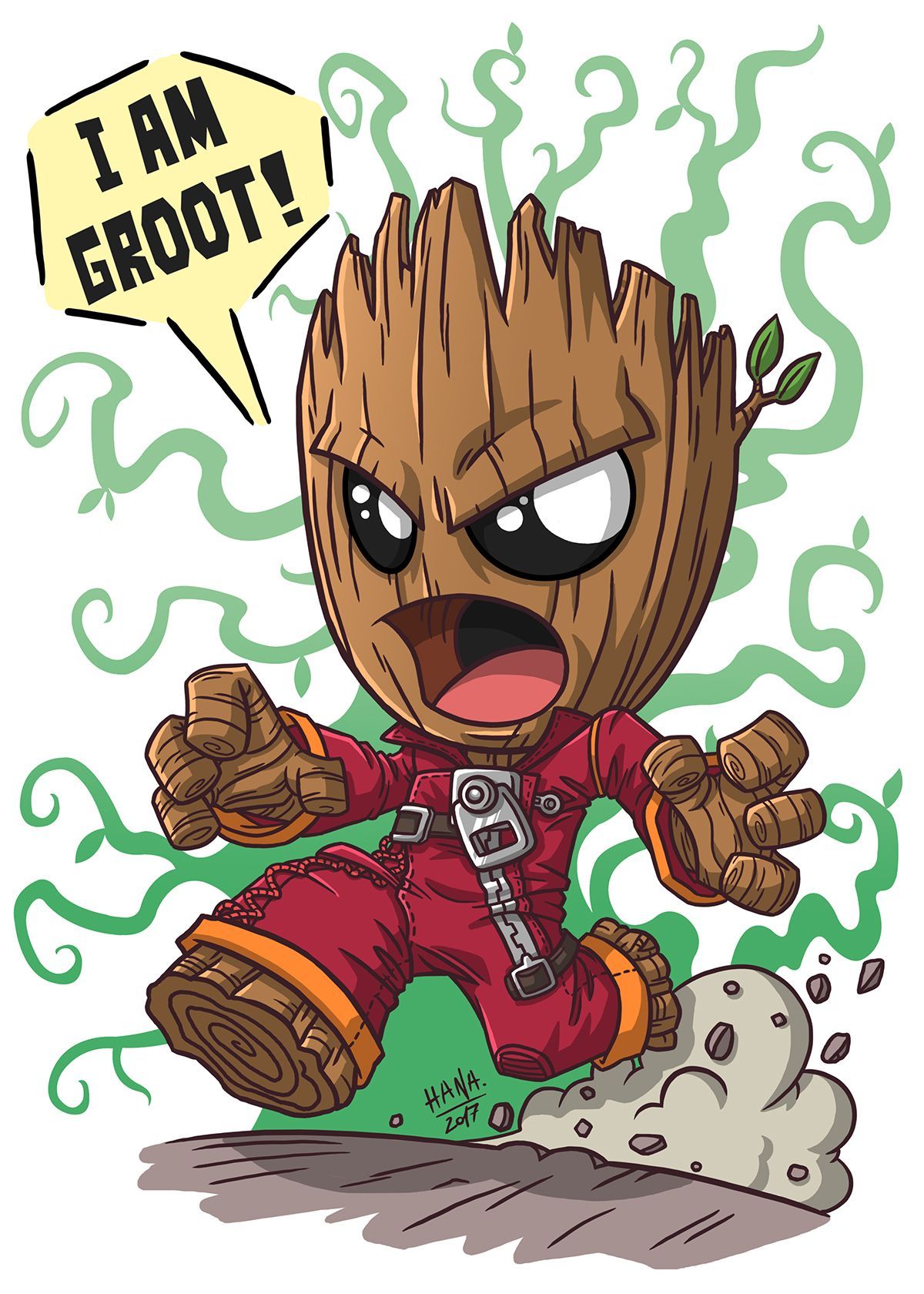 Angry Groot & Dancing Groot. Chibi marvel, Groot marvel, Avengers cartoon