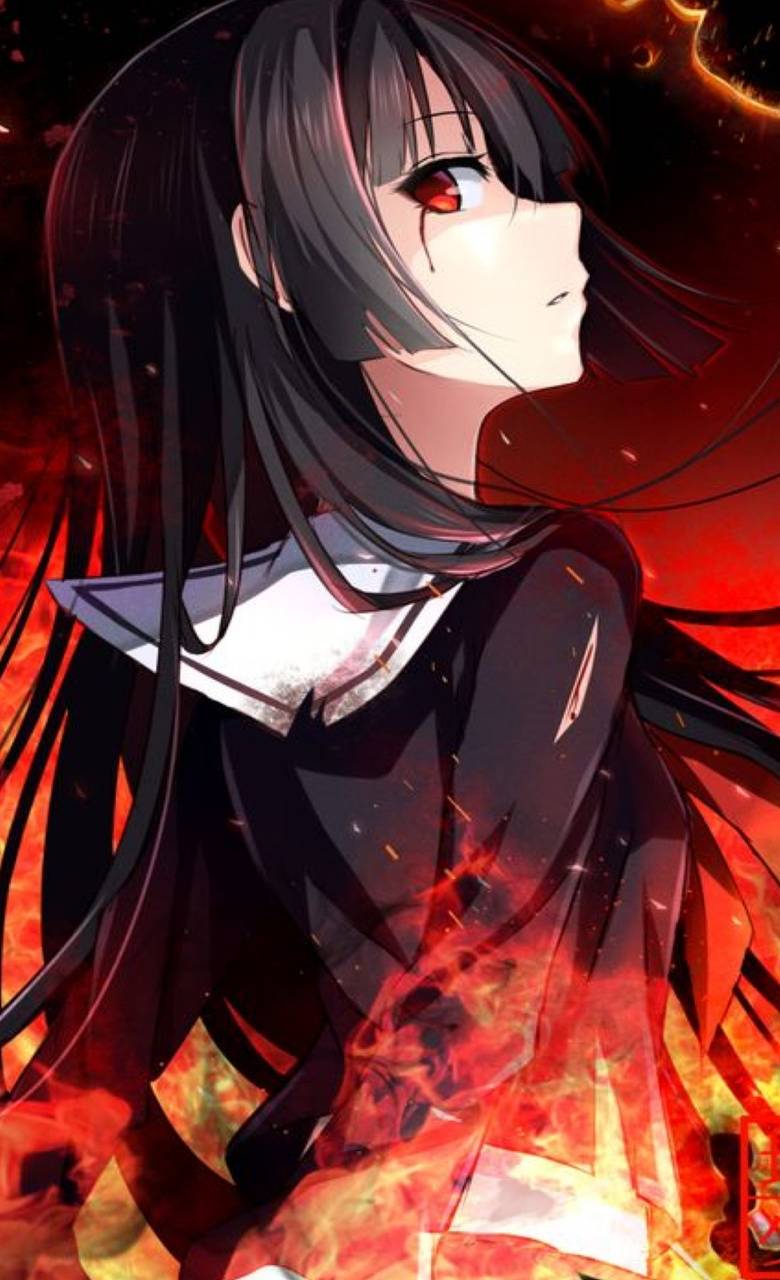 Anime Fire Girl Wallpaper Free Anime Fire Girl Background