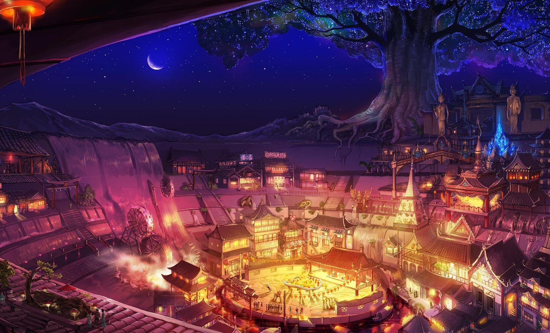 tabletop simulator background. Fantasy city, Anime scenery, Fantasy town