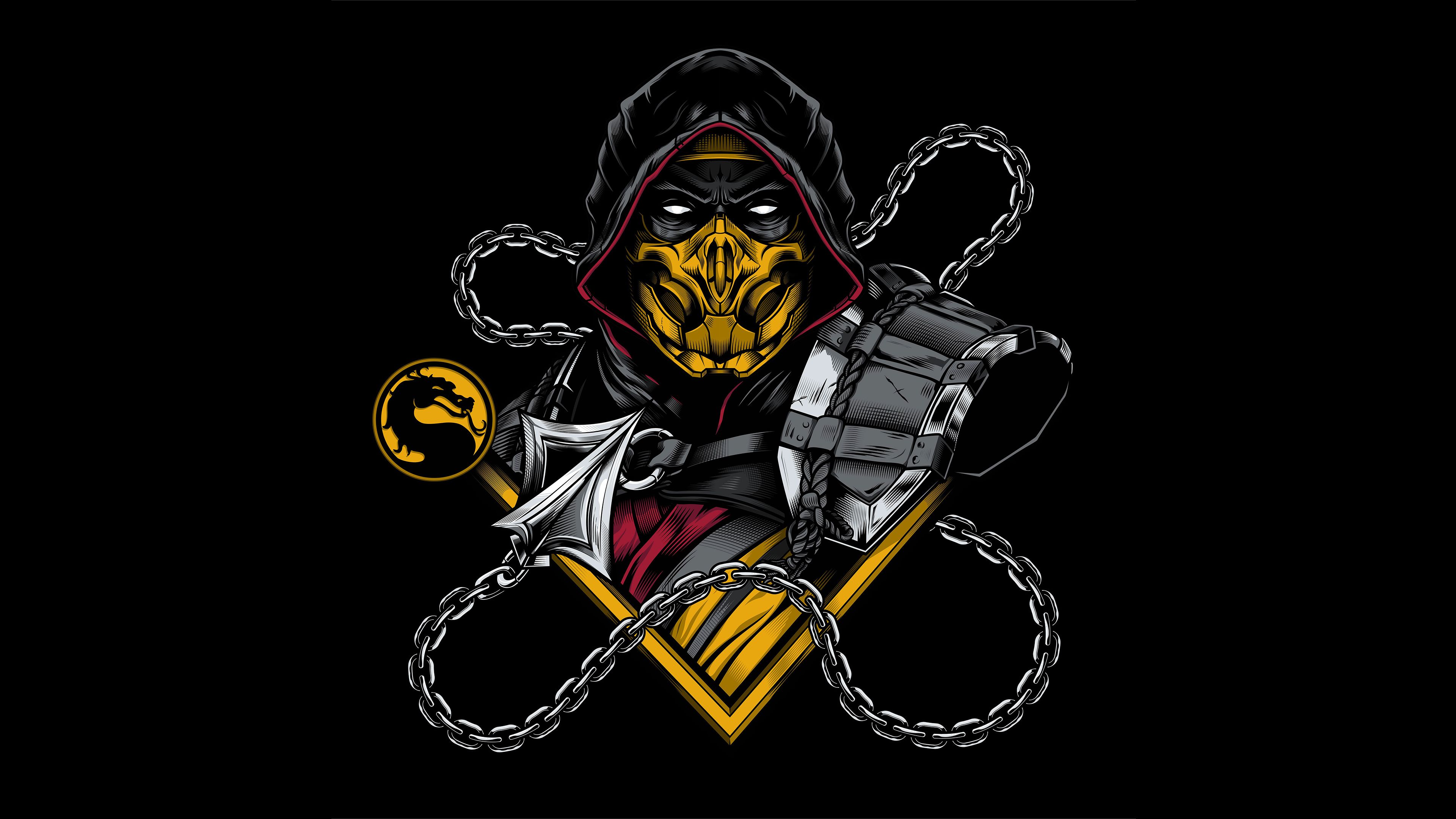 Scorpion Sub Zero Mortal Kombat Minimal, HD Games, 4k Wallpaper, Image, Background, Photo and Picture