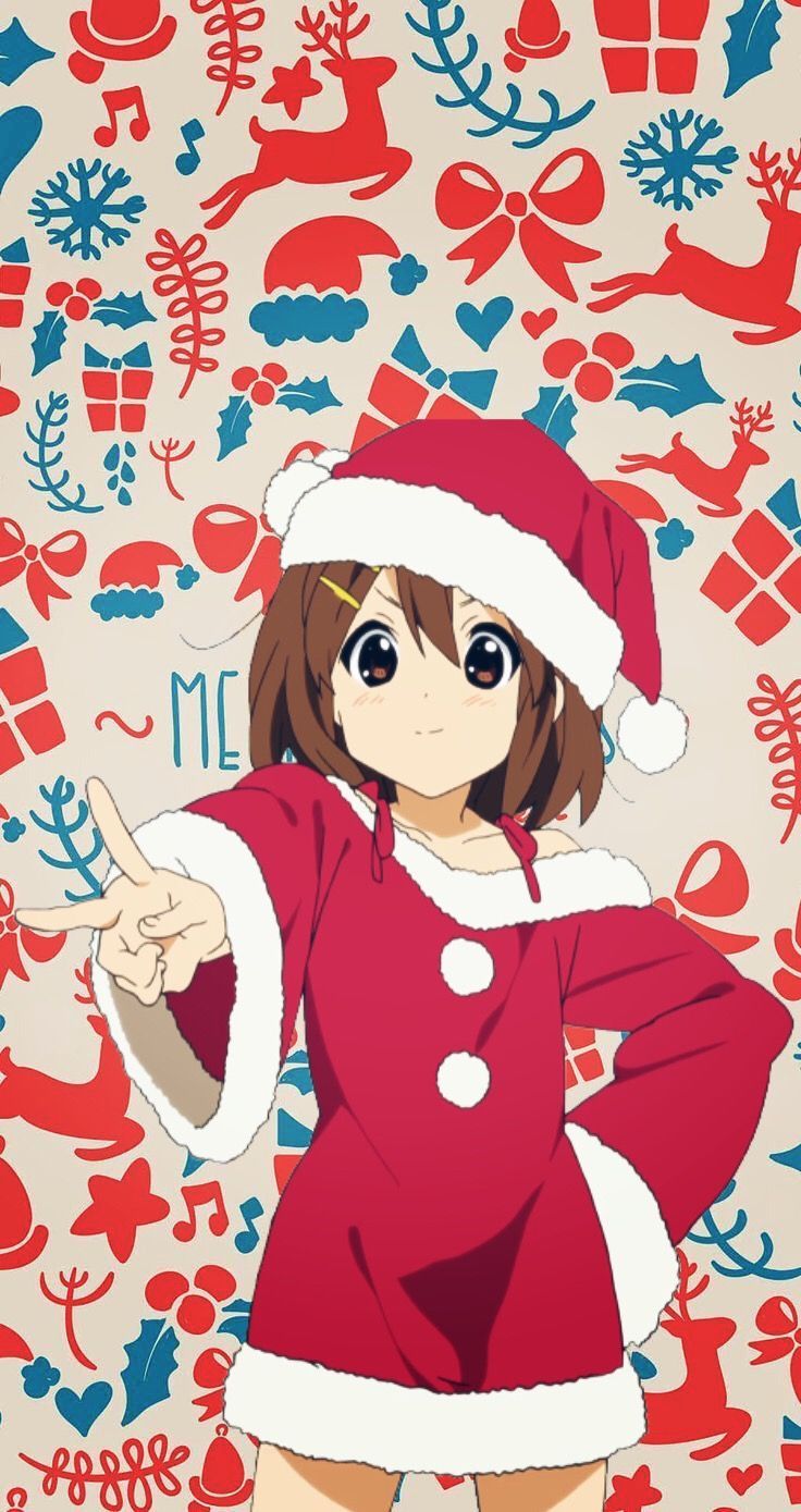 kon #keion #yuihirasawa #yui #christmas #newyear #santa #anime #animegirl #animewallpaper #wallpaper #i. Anime christmas, Anime expressions, Cute anime wallpaper