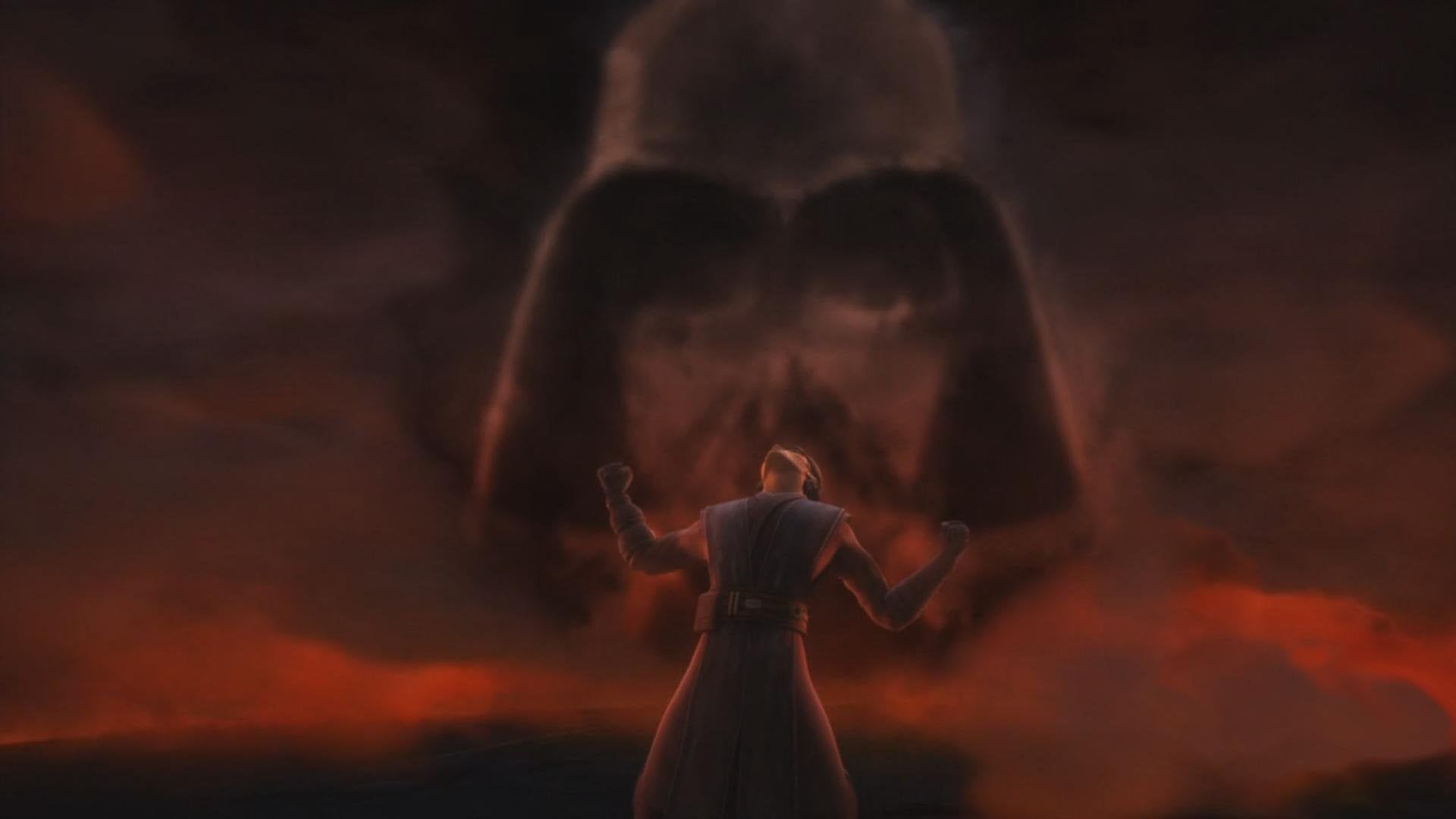 HD Wallpaper of the Darth Vader allusion from last week's Clone Wars episode