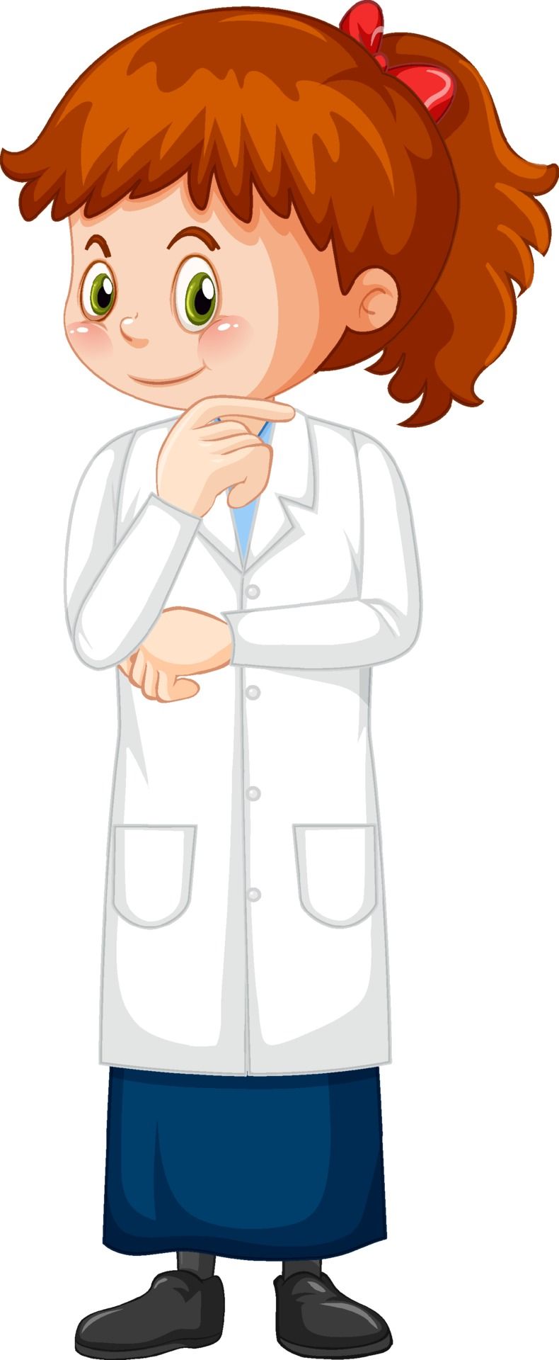 Cute girl cartoon character wearing science lab coat 2062783 Free Vectors, Clipart Graphics & Vector Art