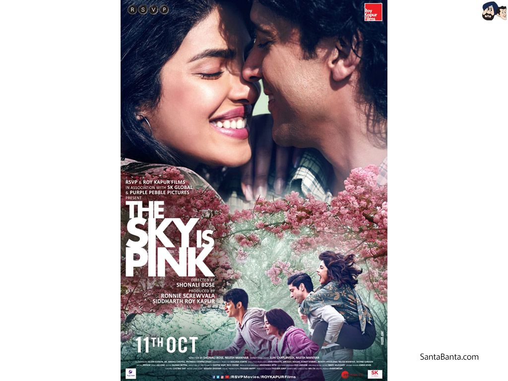 Poster of The Sky Is Pink featuring Farhan Akhtar & Priyanka Chopra