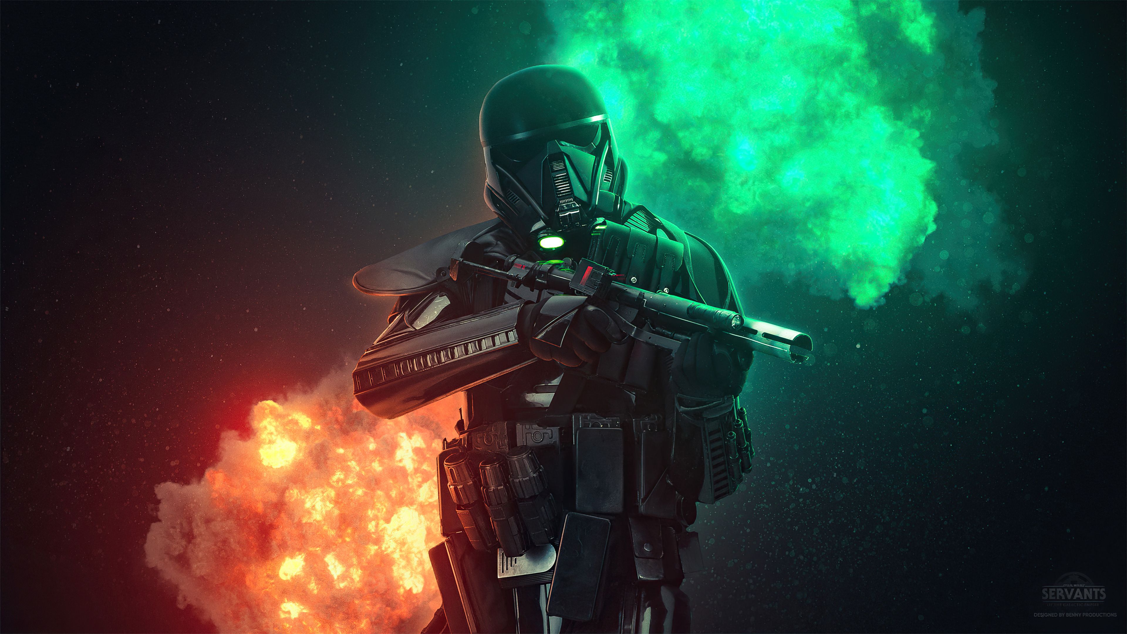 Stormtrooper Wallpaper 4K, Star Wars, Neon, Graphics CGI