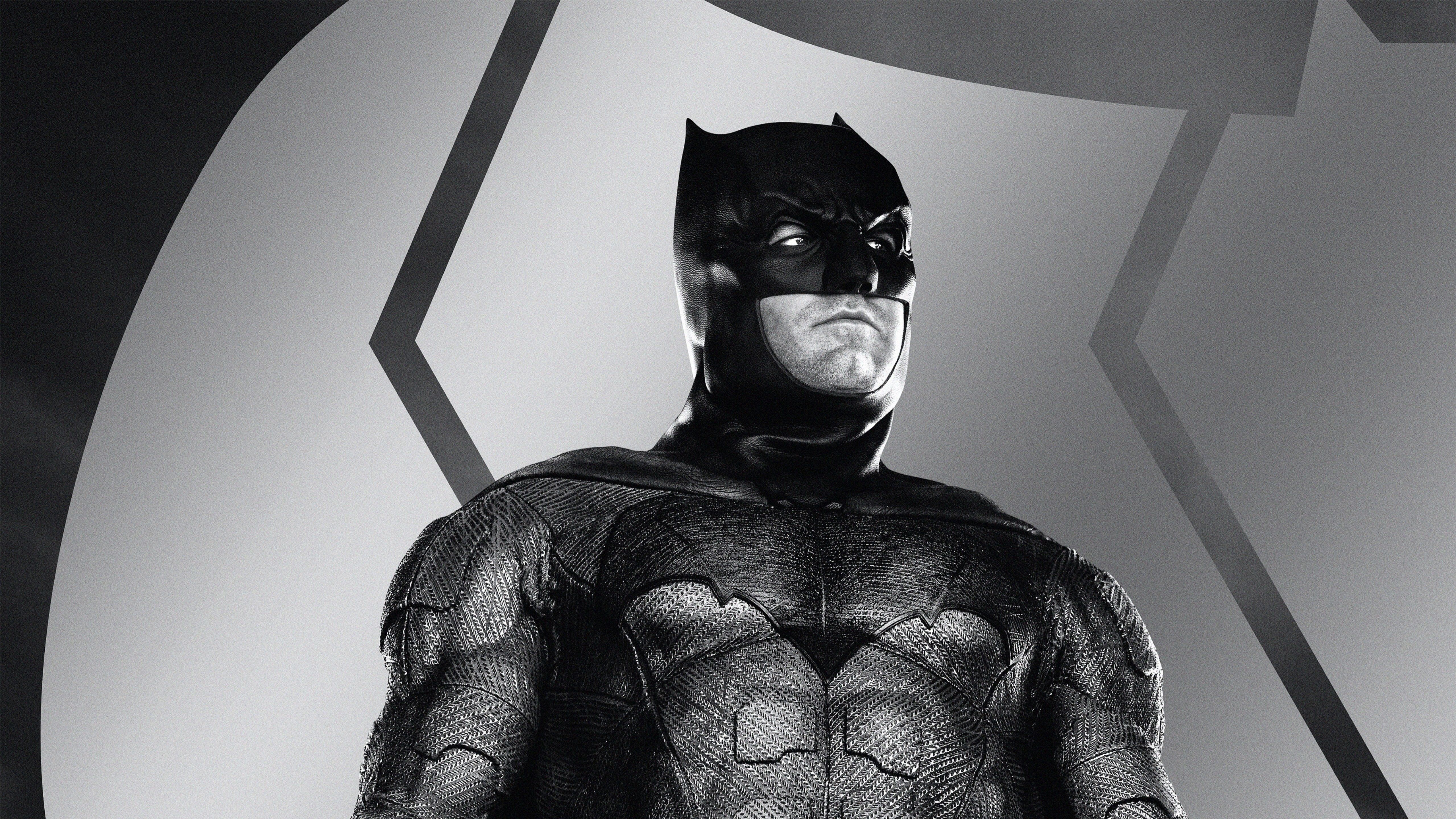 Zack Snyder's Justice League 4K Wallpaper, Batman, DC Comics, Monochrome, 2021 Movies, Movies