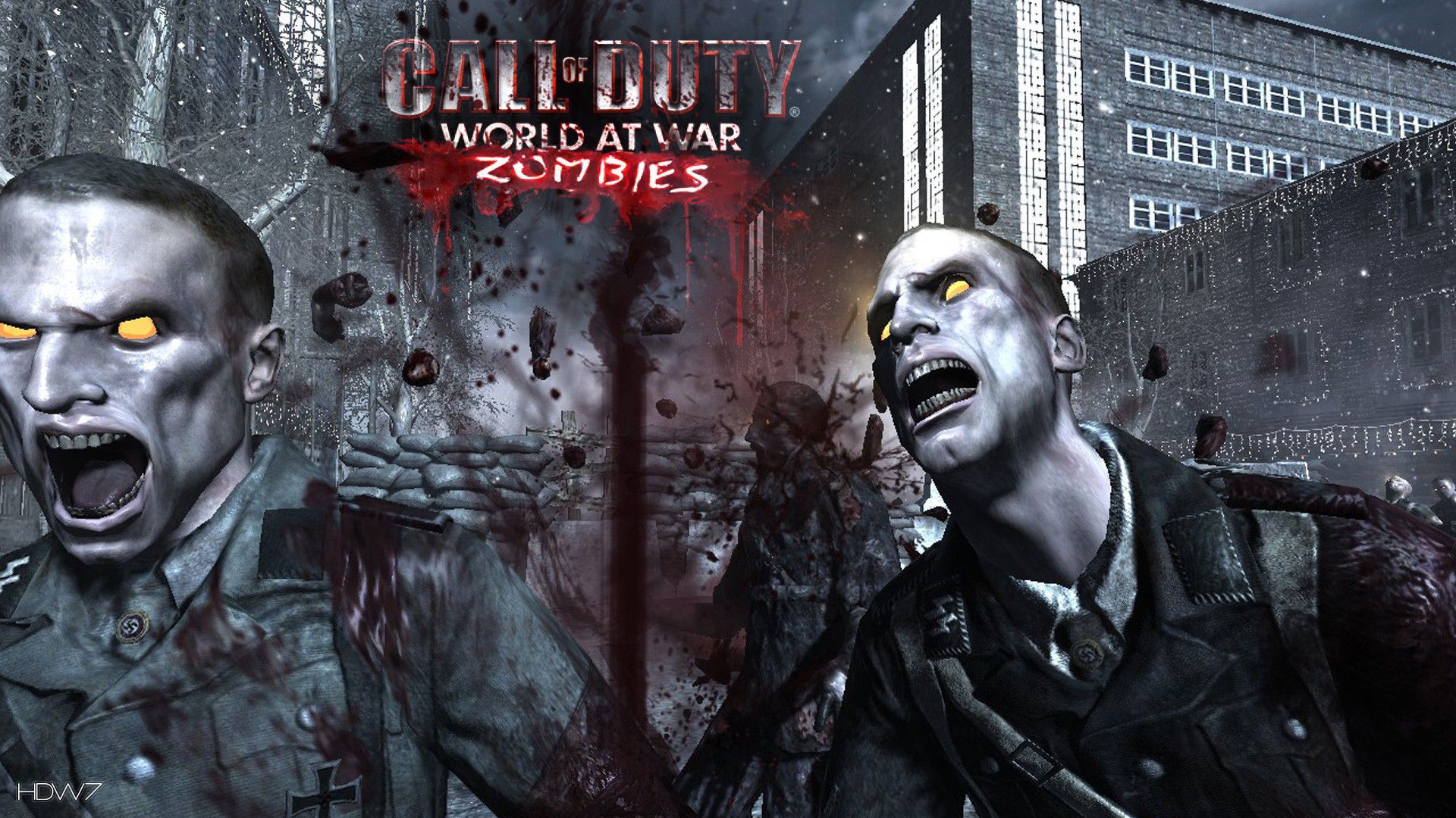 call of duty world at war zombies game. HD wallpaper gallery