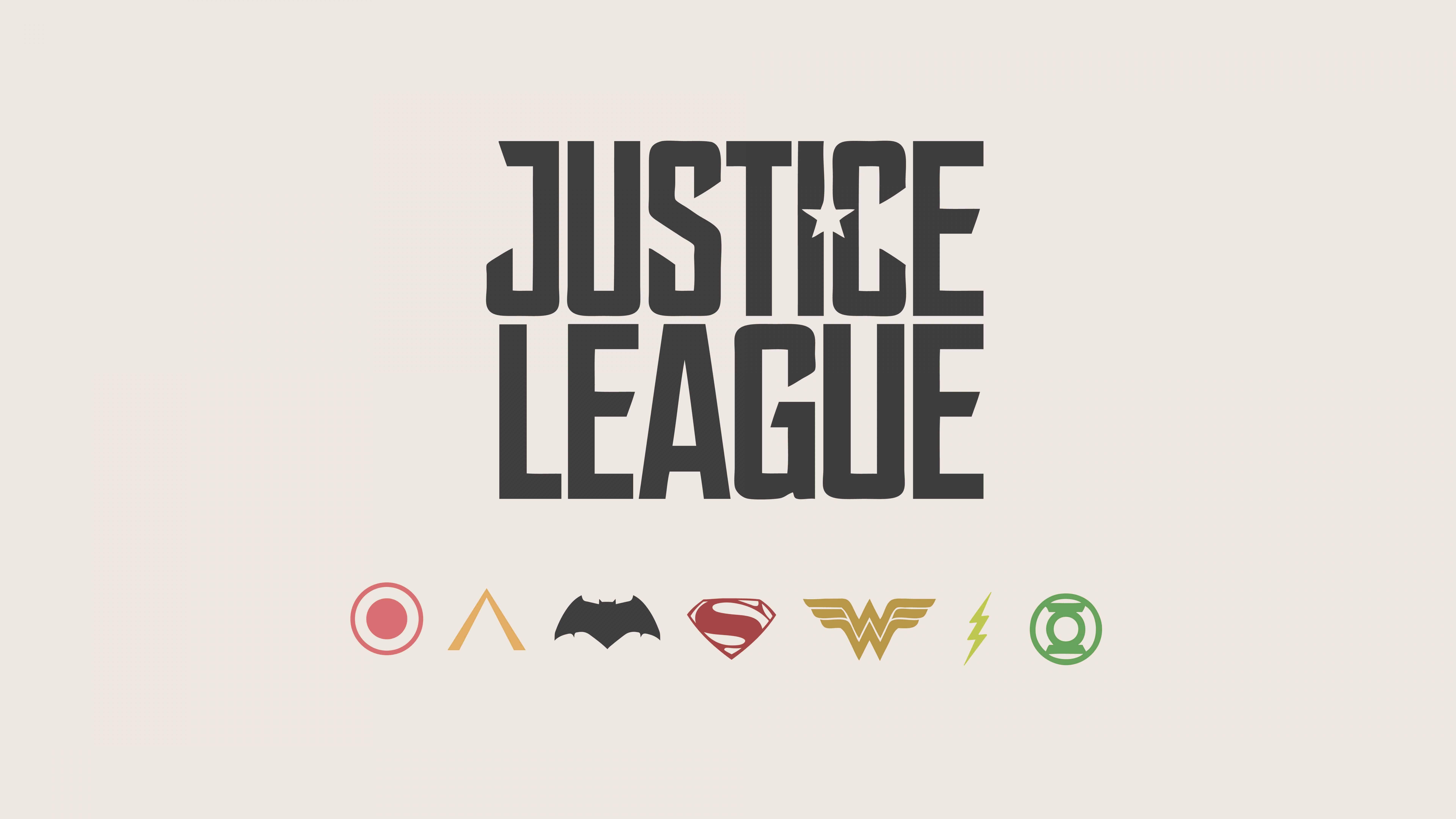 Minimalism Justice League UHD 8K Wallpaper