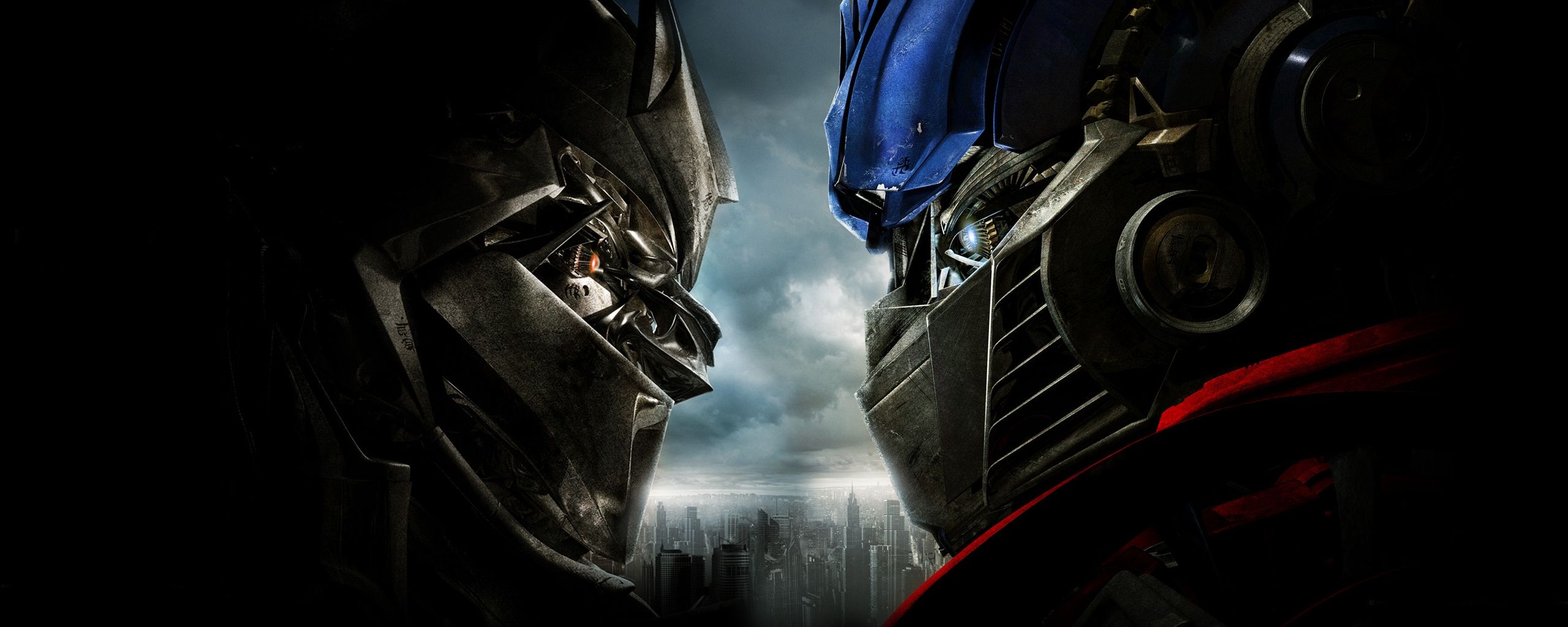 optimus prime megatron transformers 2 revenge of the fallen 2560x1024 wallpaper