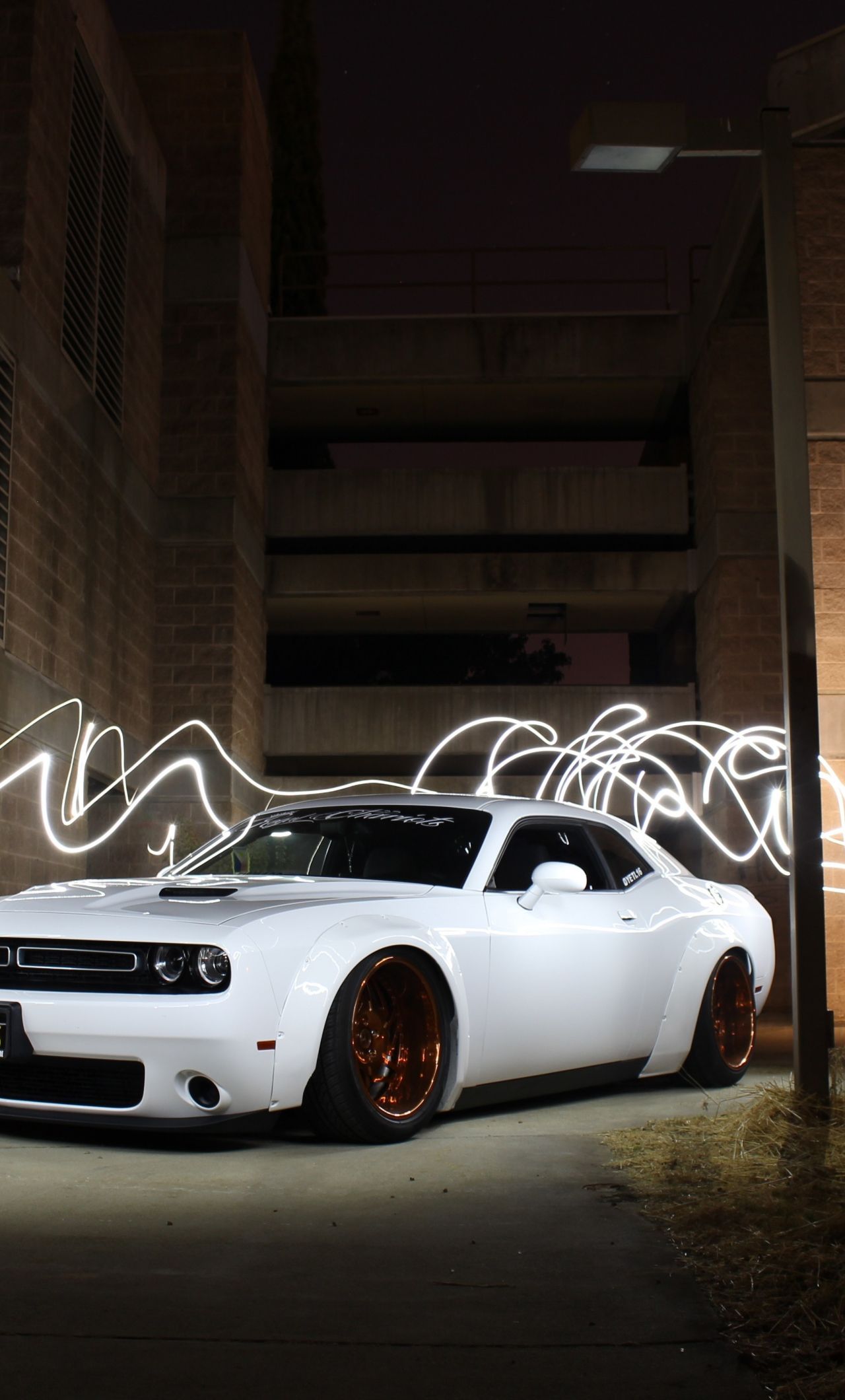 Download 1280x2120 wallpaper white muscle car, dodge challenger, iphone 6 plus, 1280x2120 HD image, background, 1761