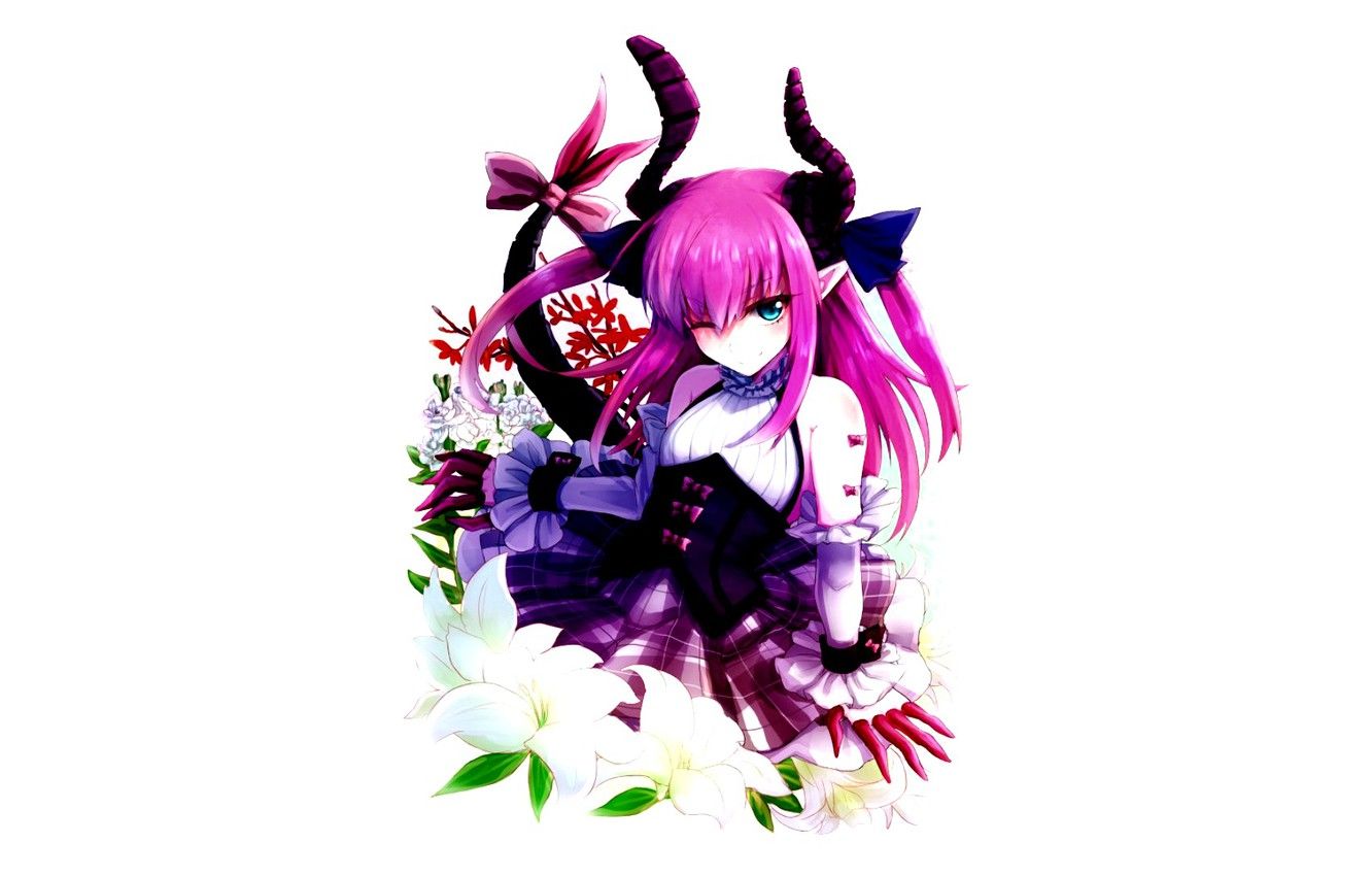 Wallpaper Girl, Lancer, Anime, Game, Type Moon, Minimalizm, Fate Grand Order, Fate Extra CCC, Servant, Elizabeth Bathory, White Fon Image For Desktop, Section прочее